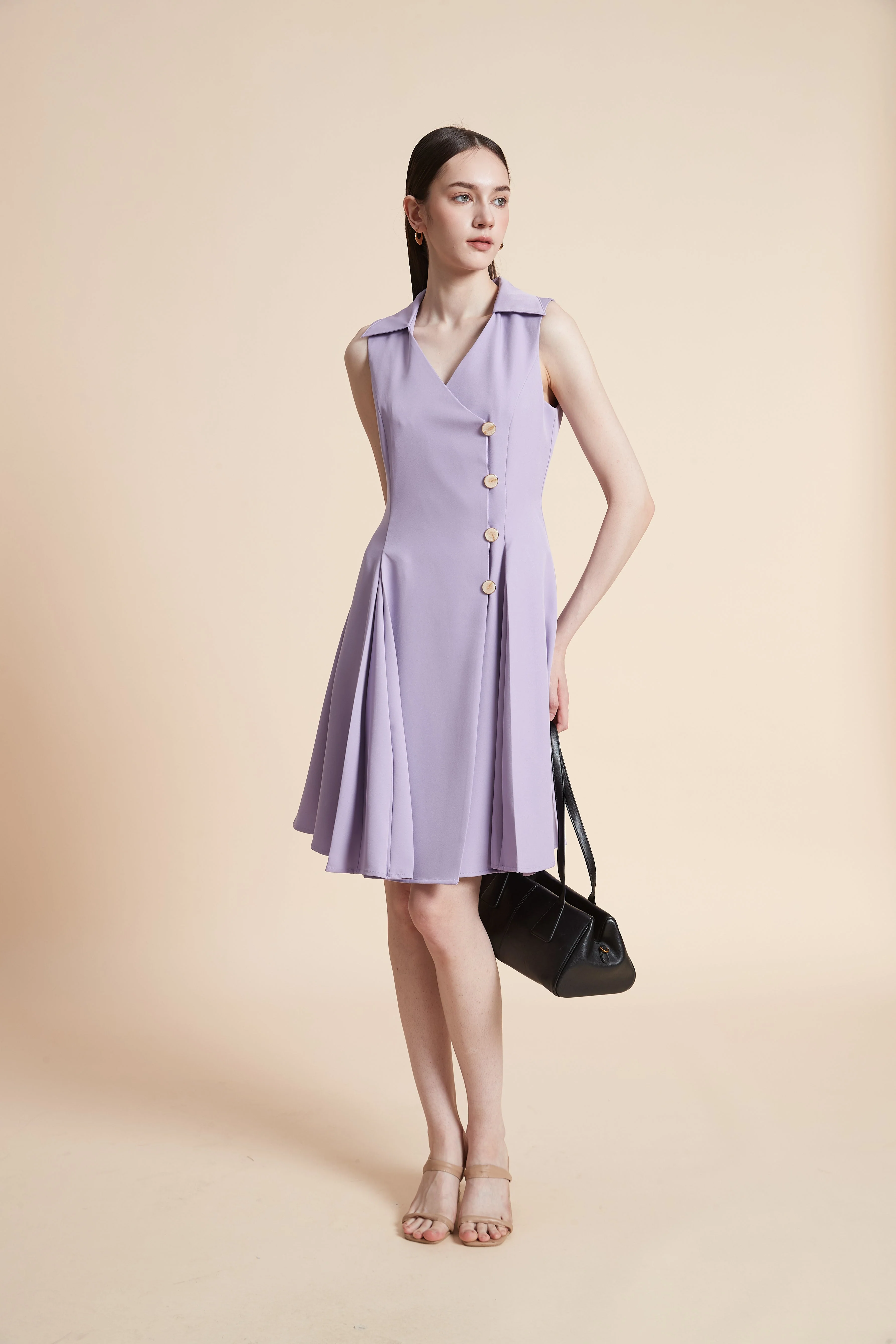 Knee-Length Sleeveless Dress