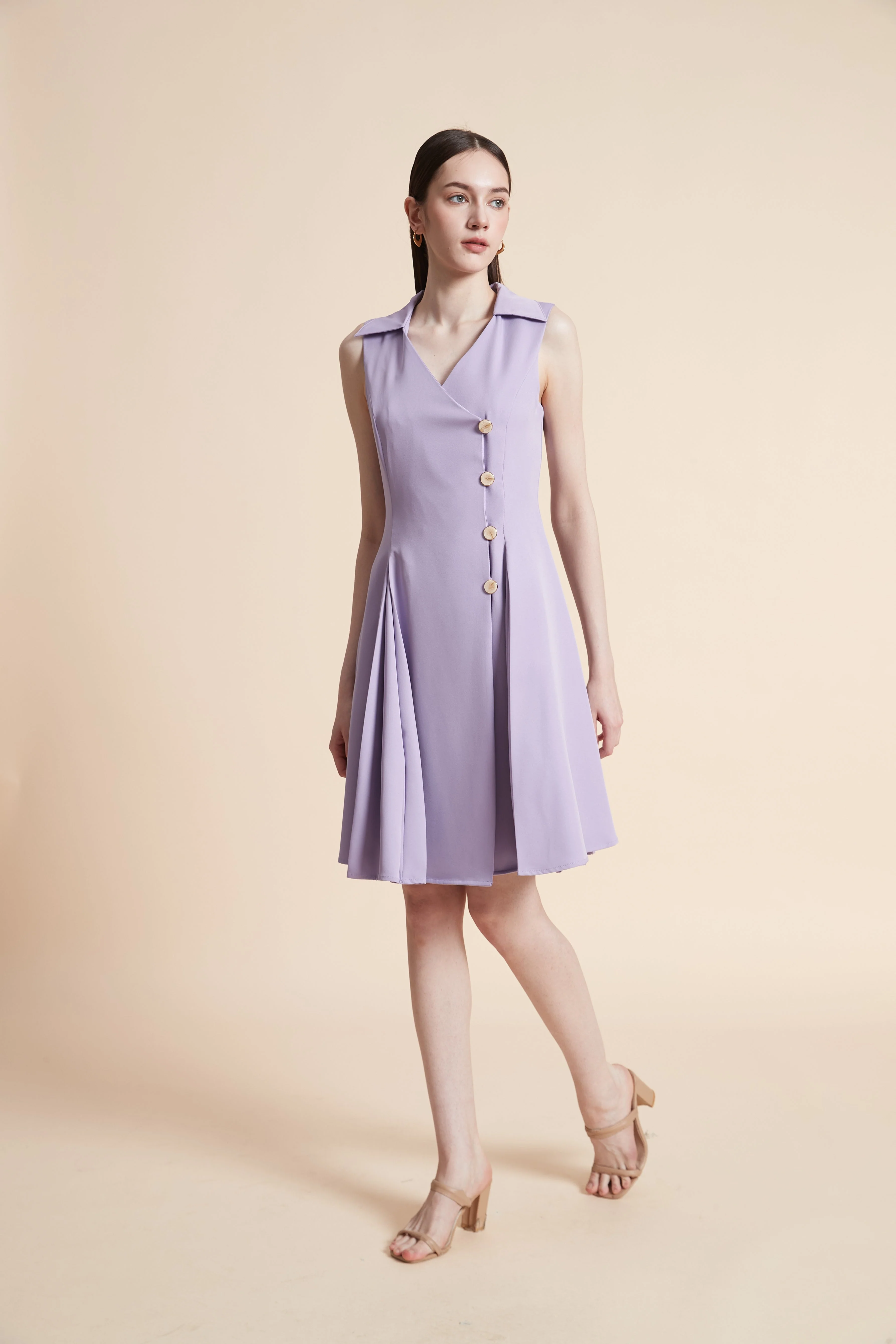 Knee-Length Sleeveless Dress - Image 3