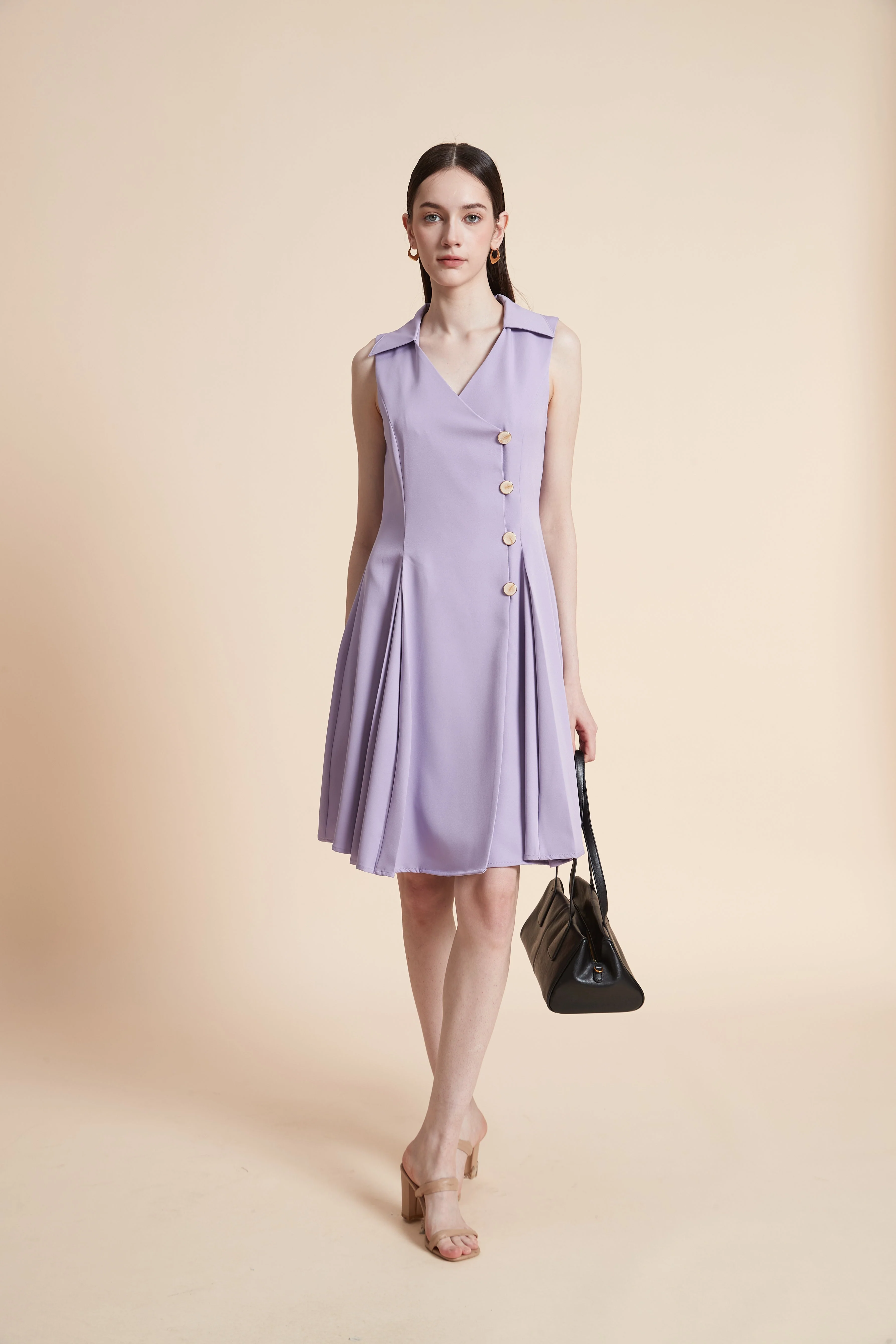 Knee-Length Sleeveless Dress - Image 5