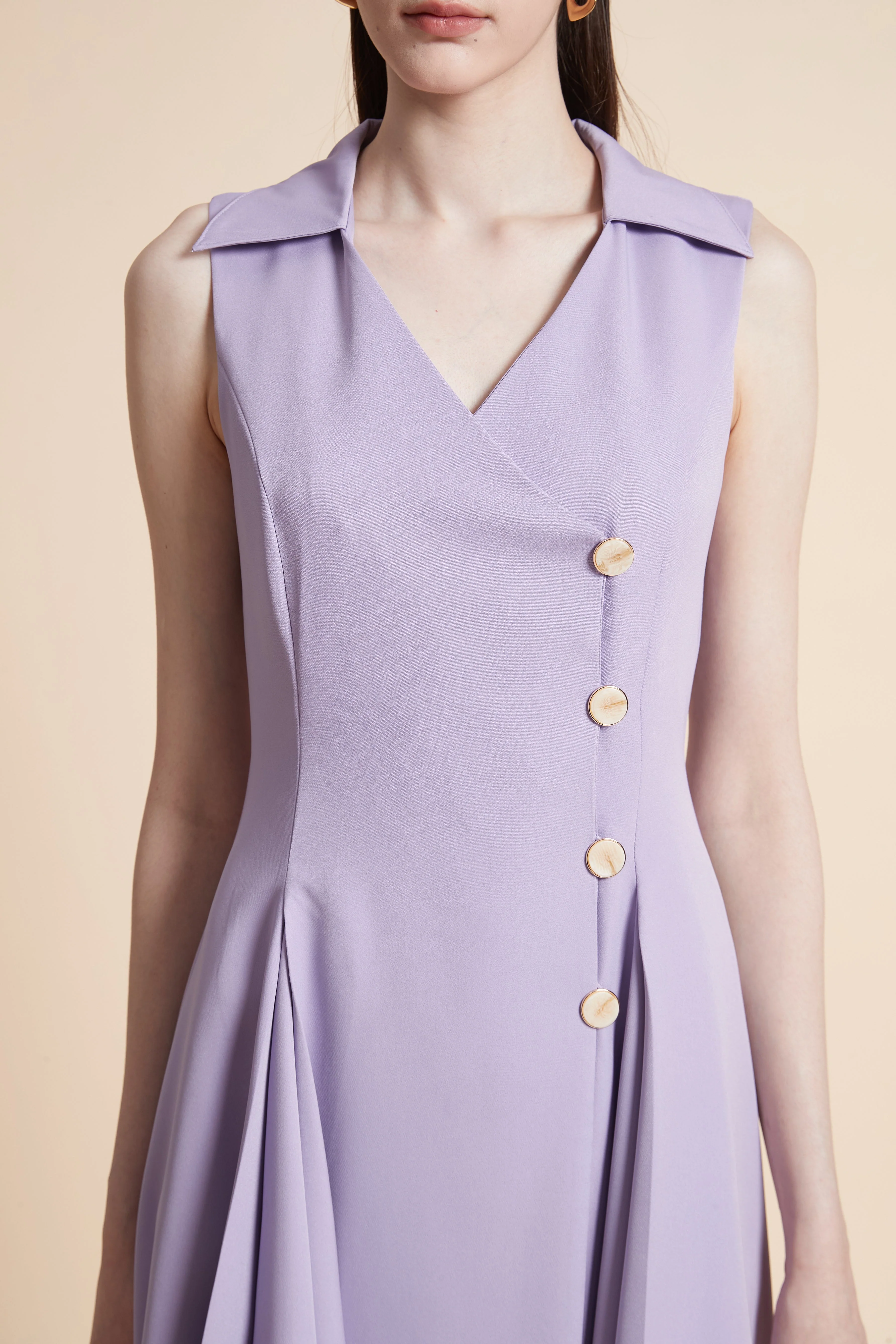 Knee-Length Sleeveless Dress - Image 6