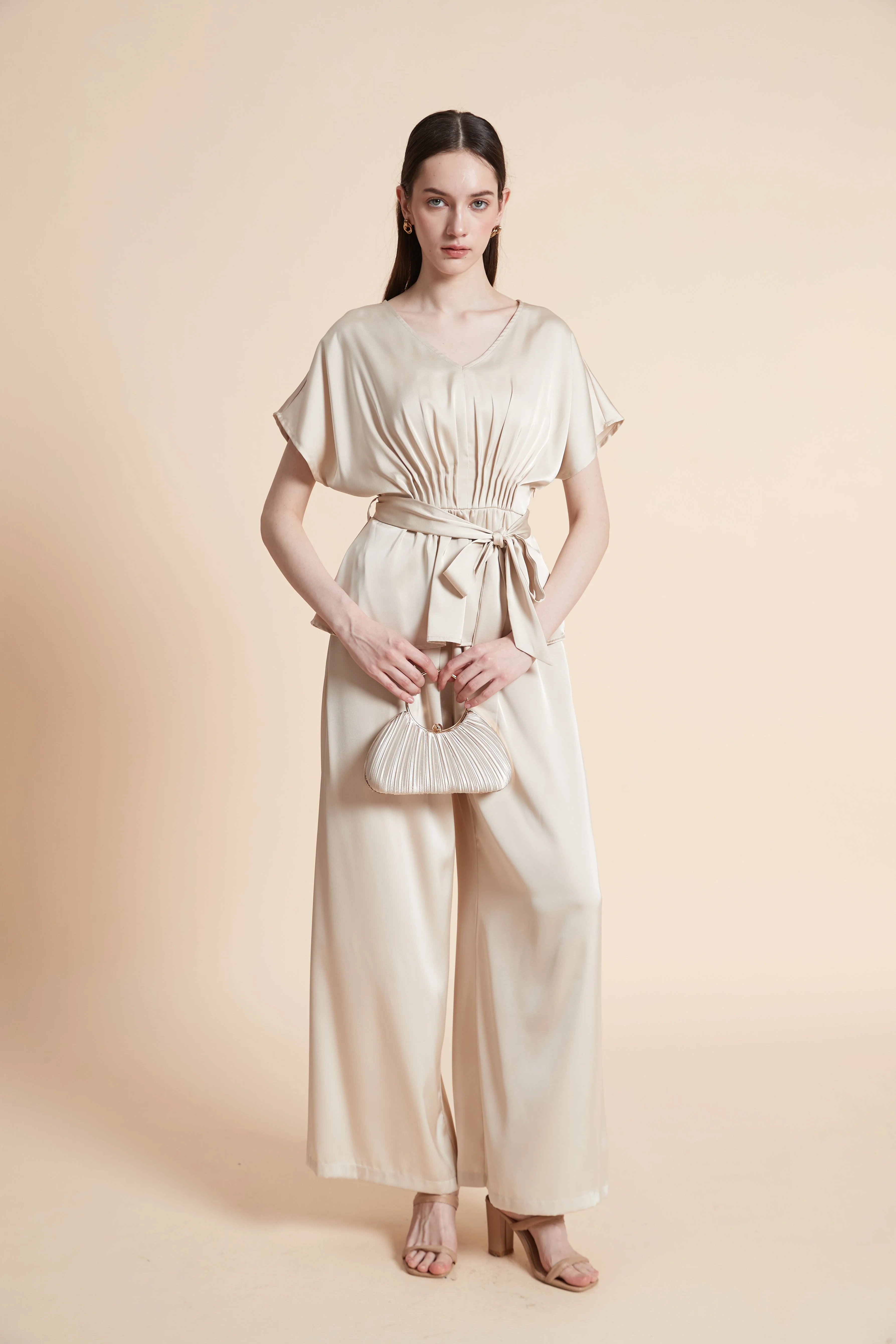 Solid Short Sleeve Blouse - Image 4
