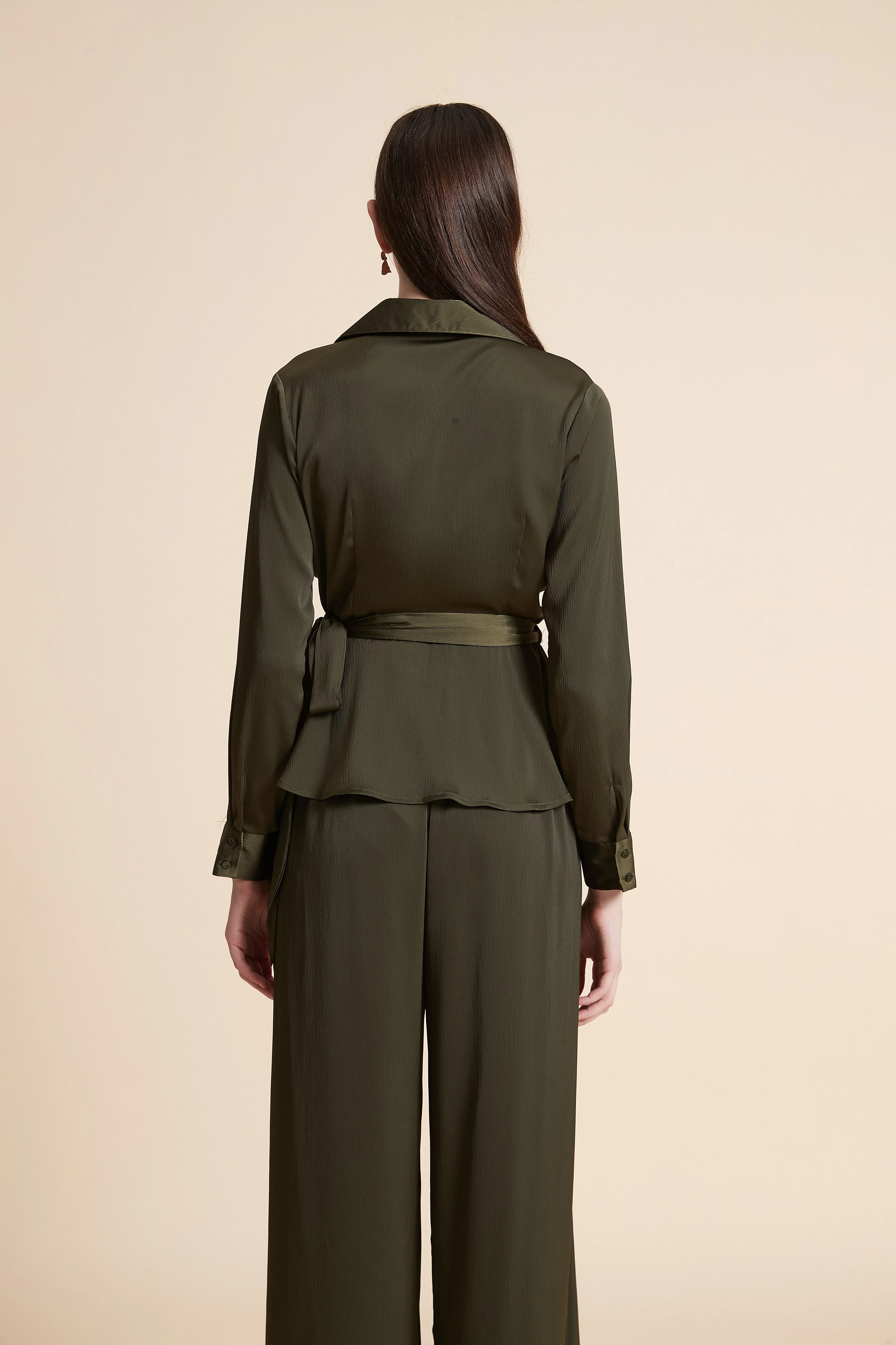 Long Sleeve Wrap Blouse - Image 6