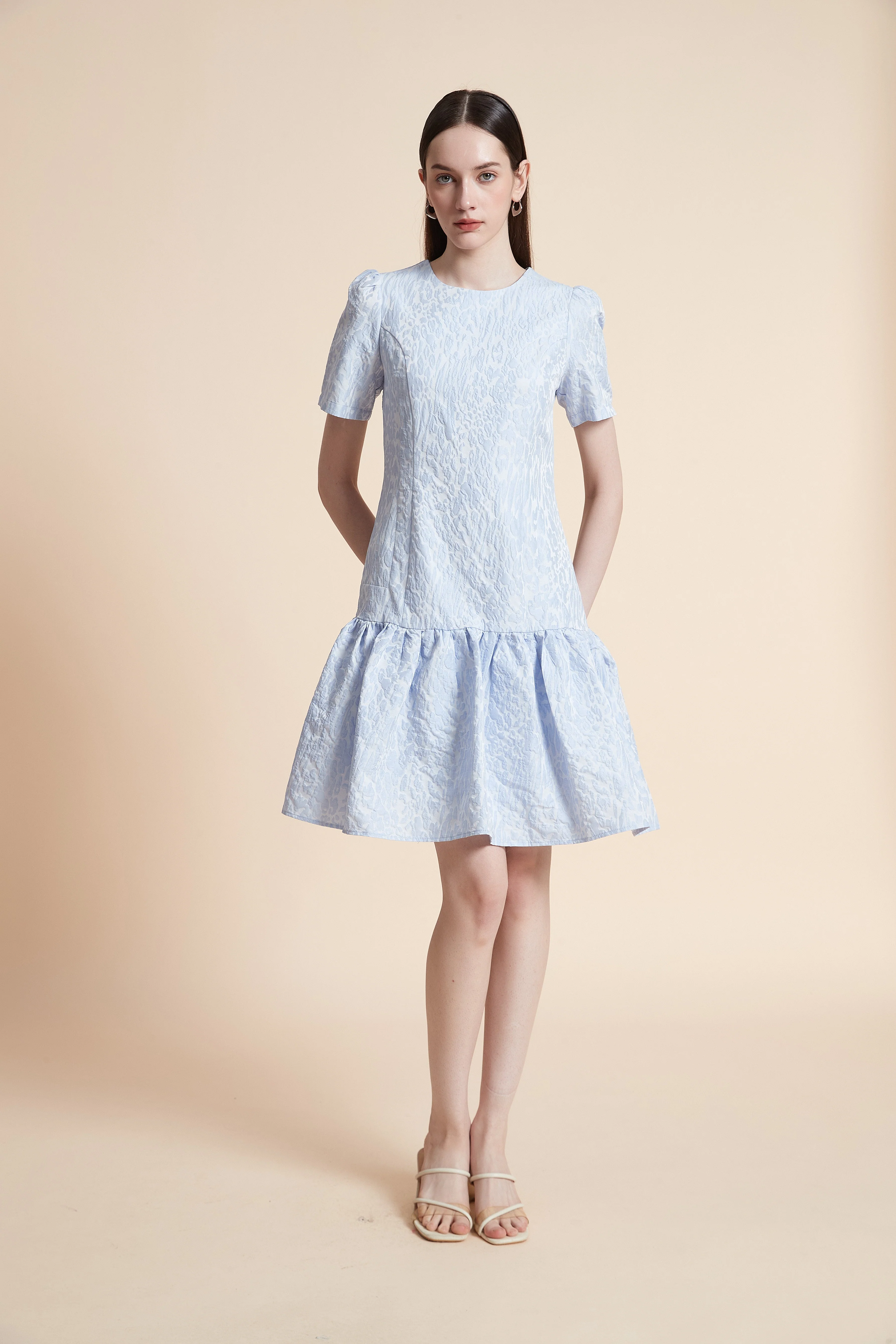 Knee-Length Embroidered Dress - Image 2