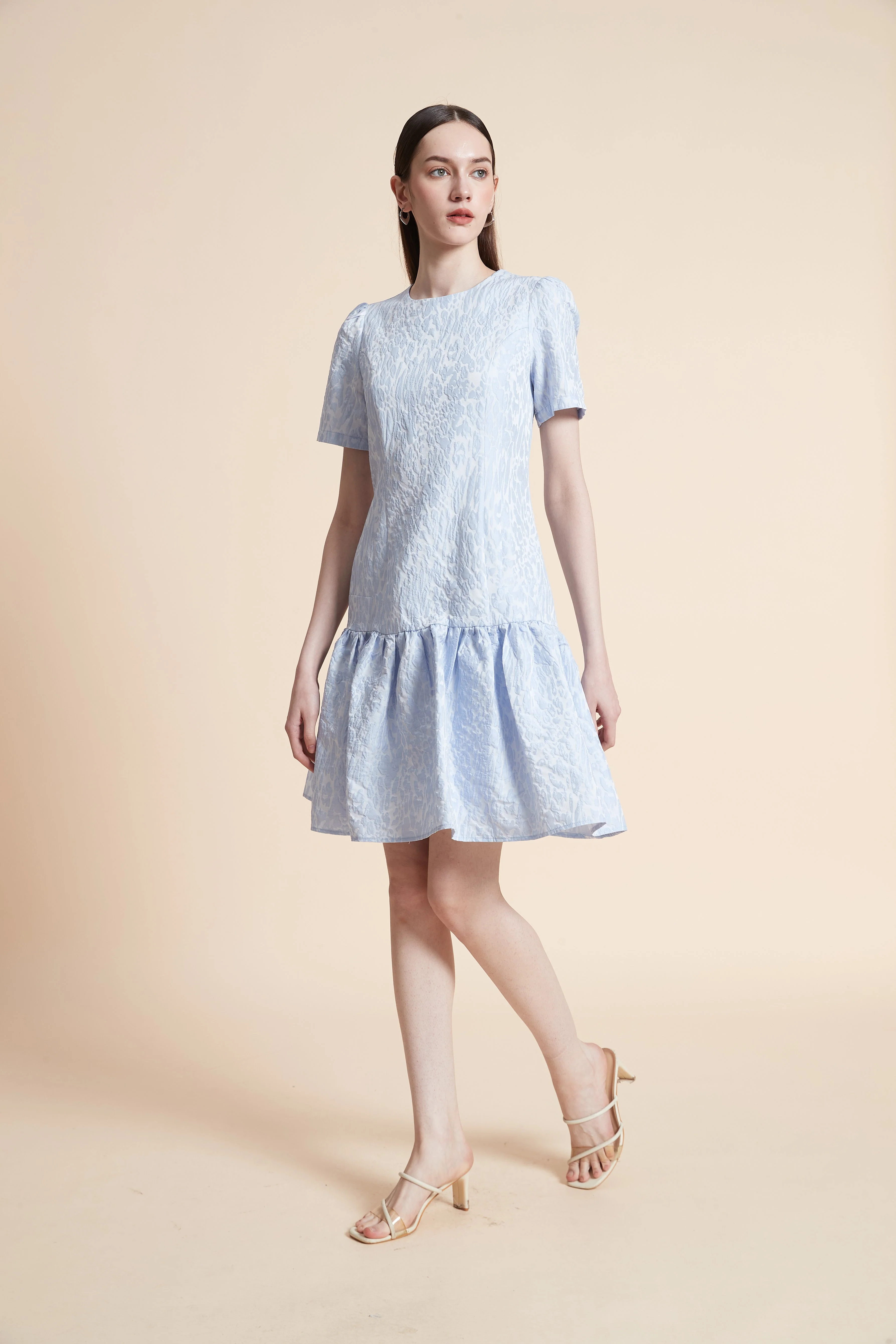Knee-Length Embroidered Dress - Image 4