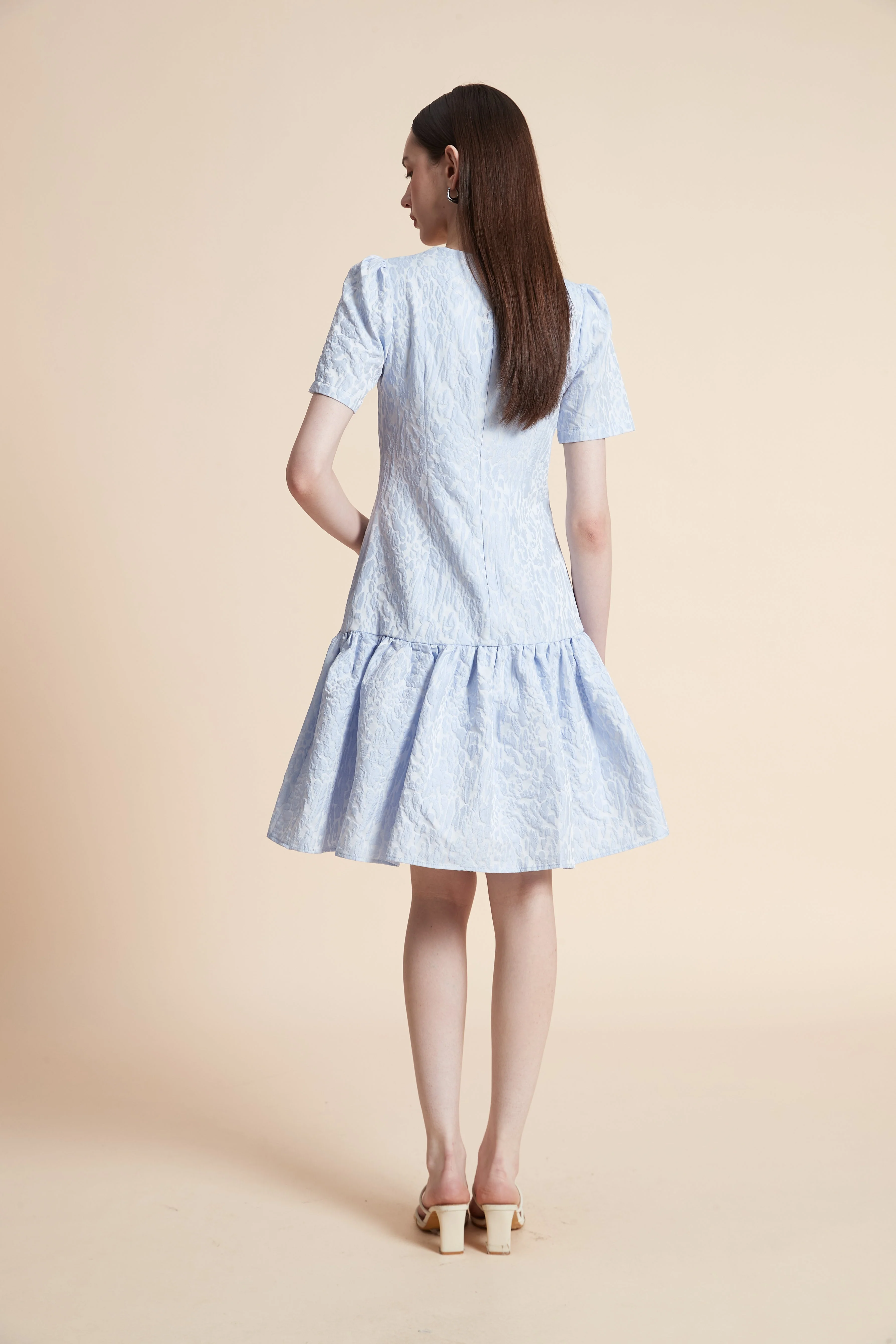 Knee-Length Embroidered Dress - Image 7