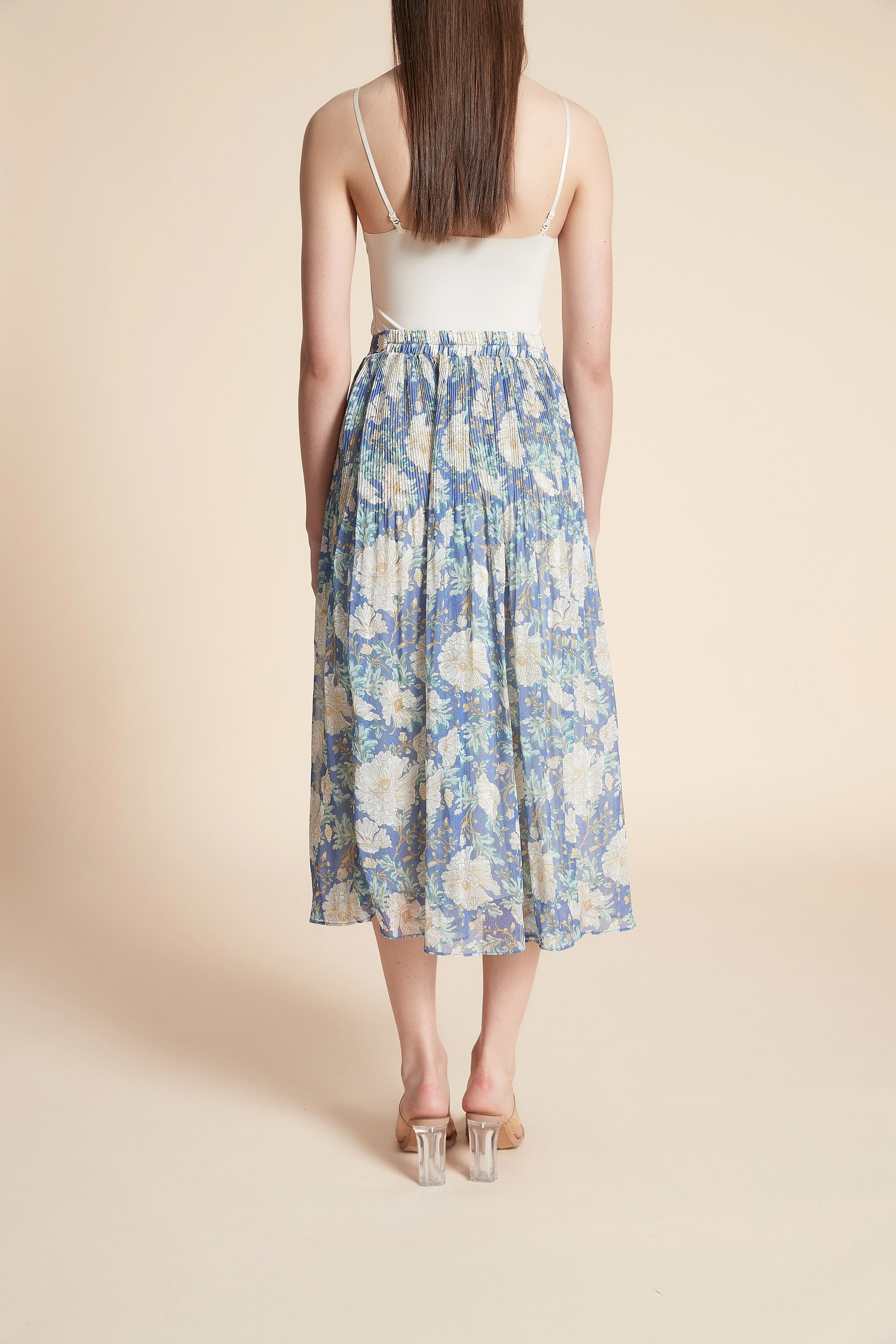 Wide Cut Printed Midi Skirt - Image 6