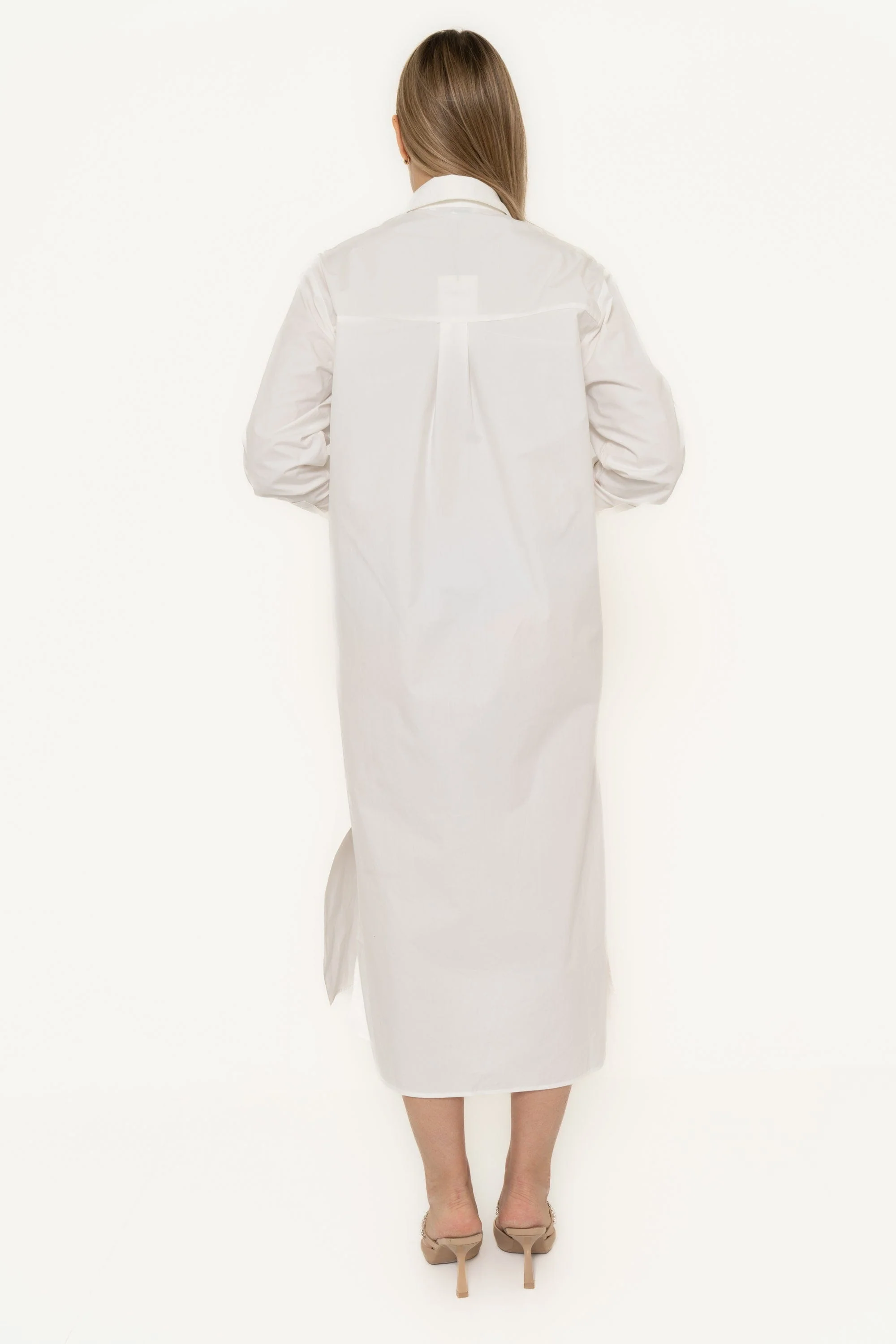 Long Sleeve Dress With Side Neckline Opening - Image 9