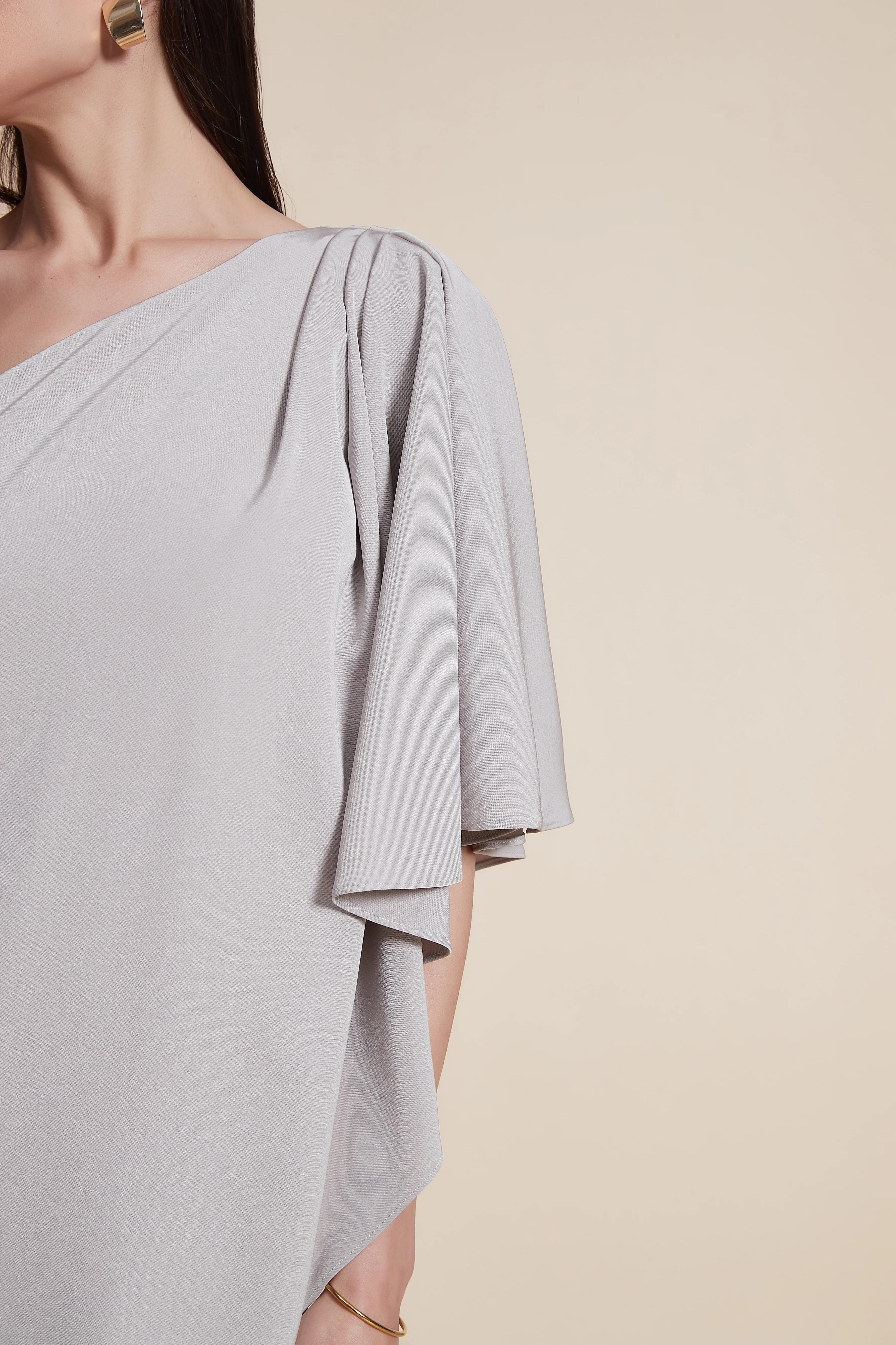 One-Shoulder Plain Long Jumpsuit - Image 5