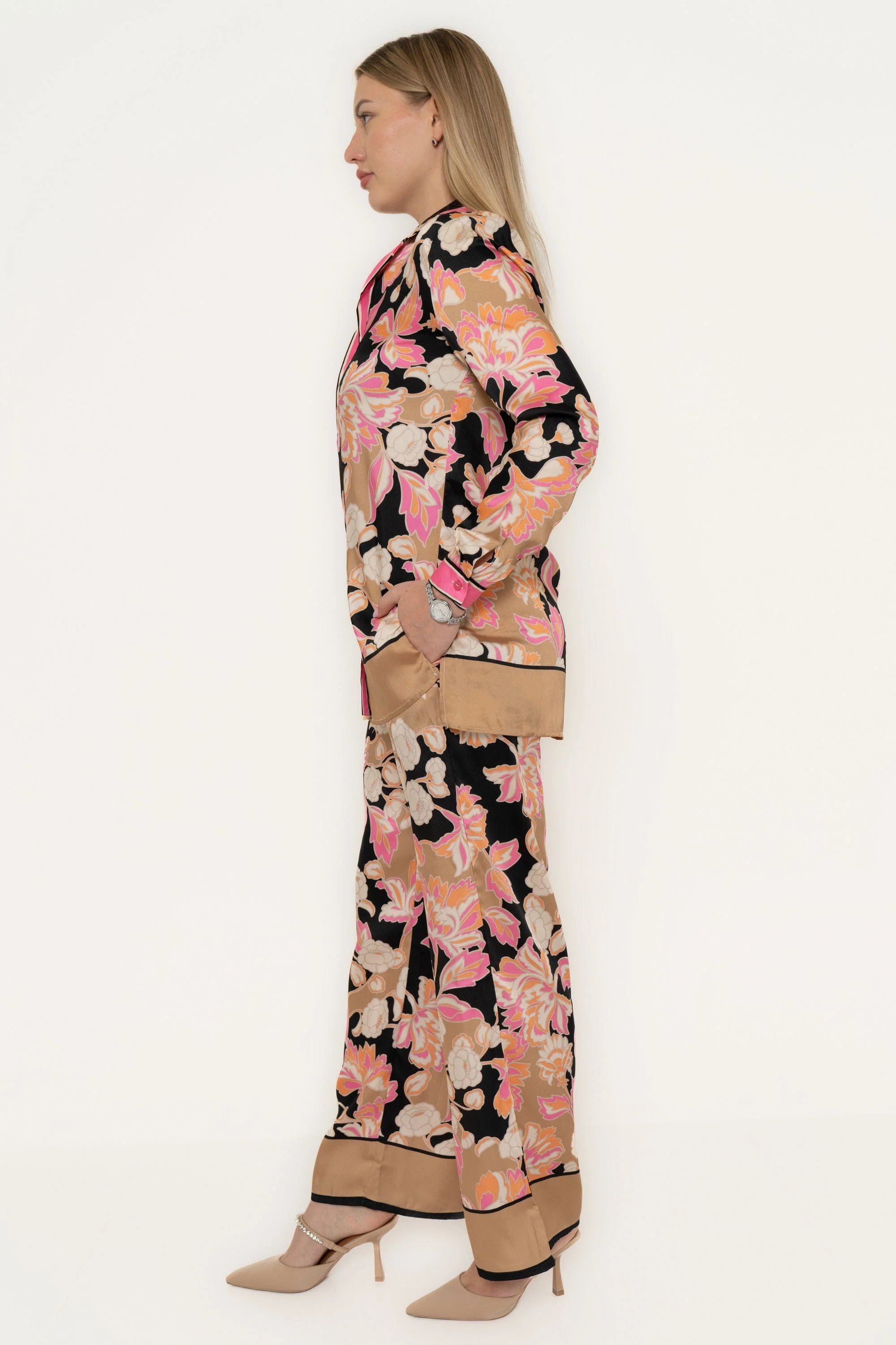 Floral Wide Leg Trousers - Image 2
