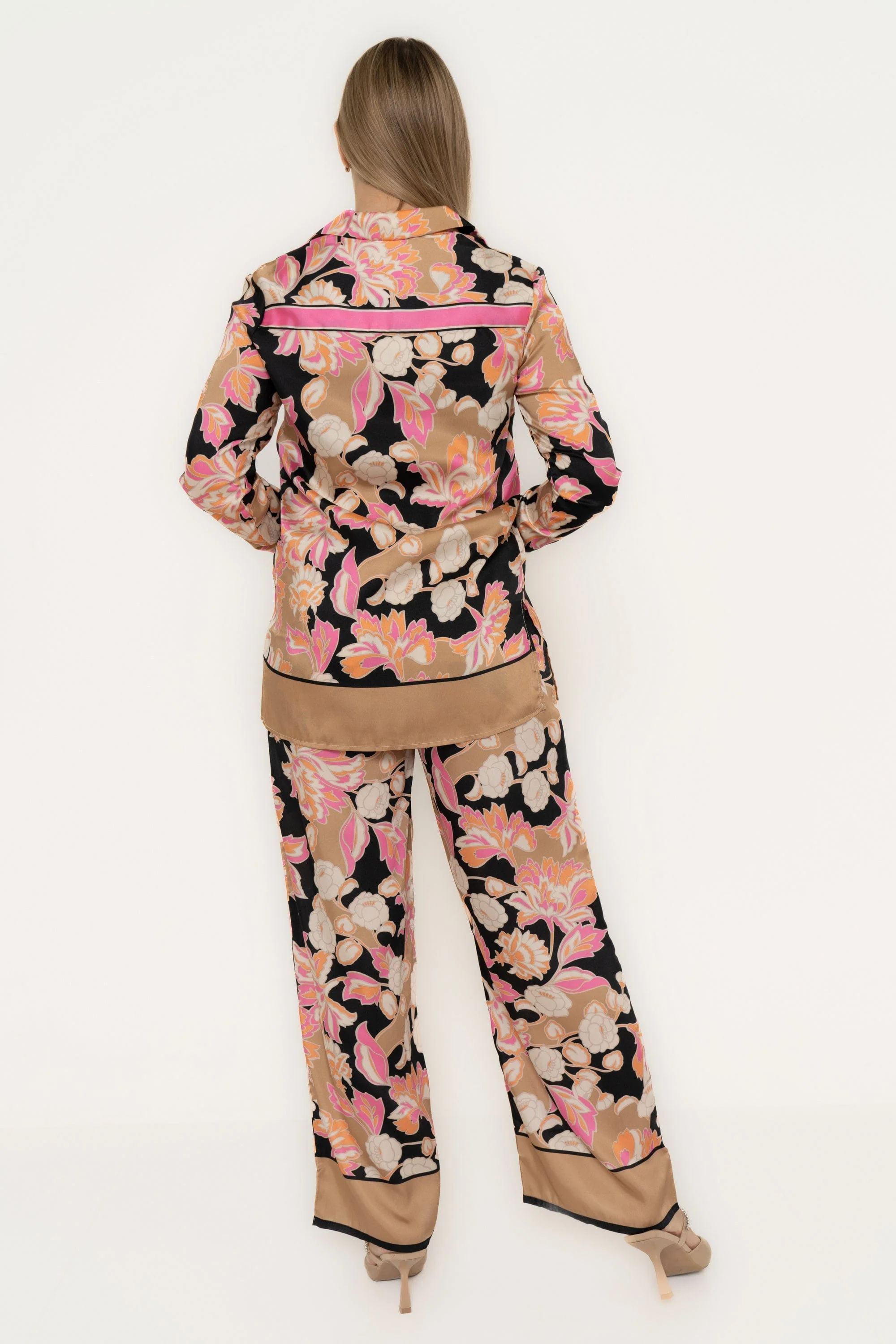 Floral Wide Leg Trousers - Image 3