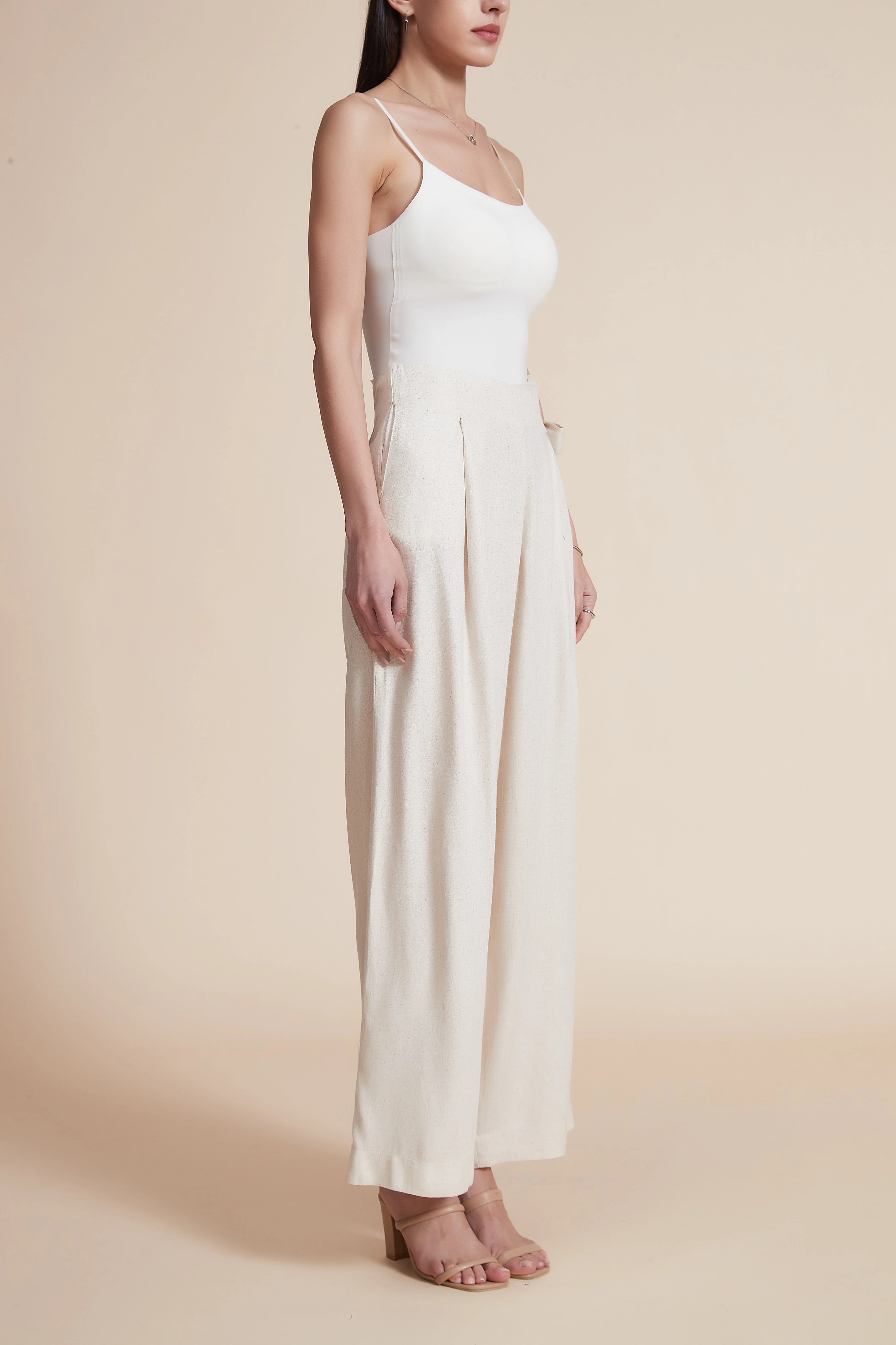 Wide-Leg Ruffled Long Pants - Image 5