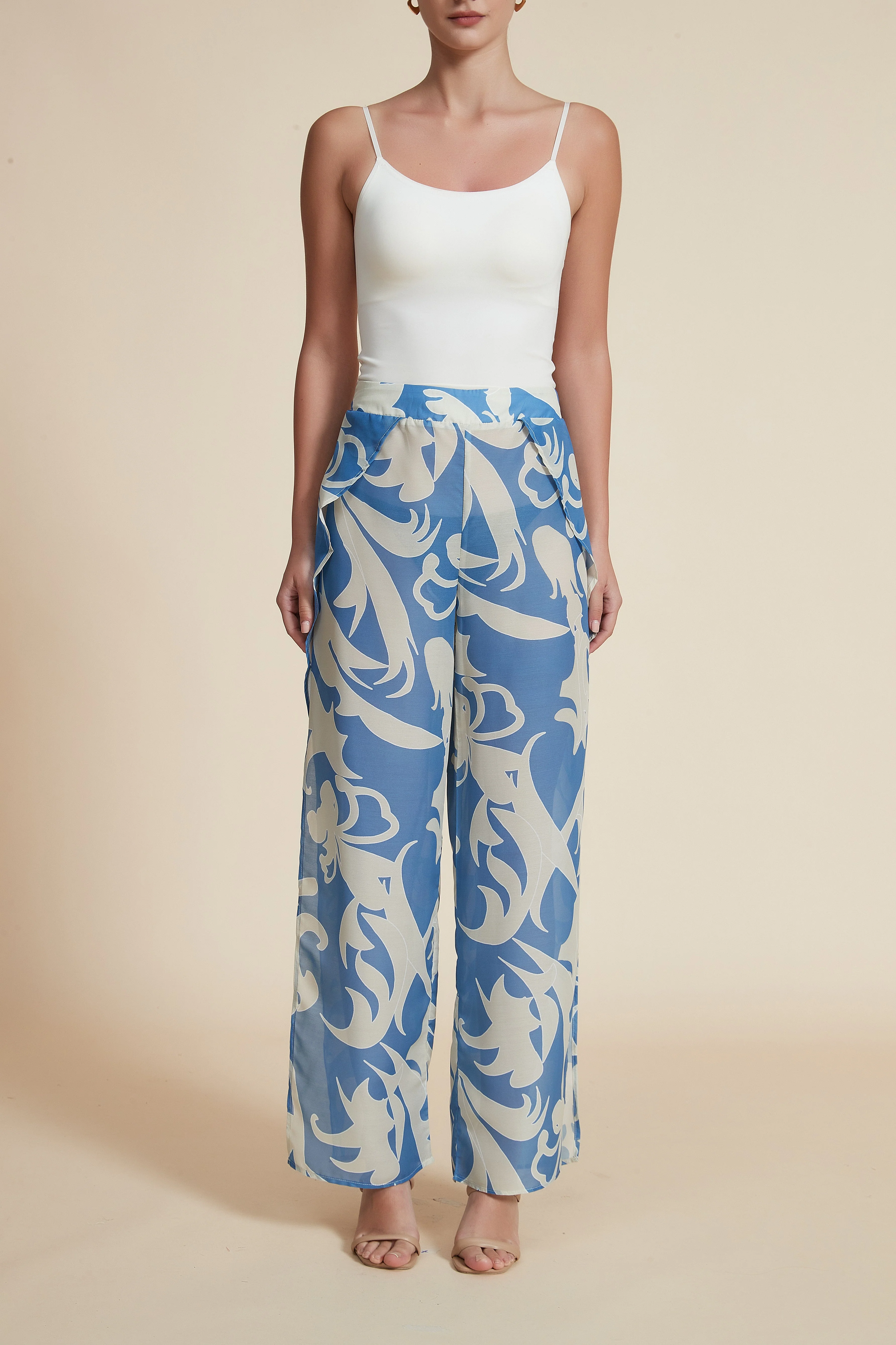 Wide Printed Long Pants - Image 2