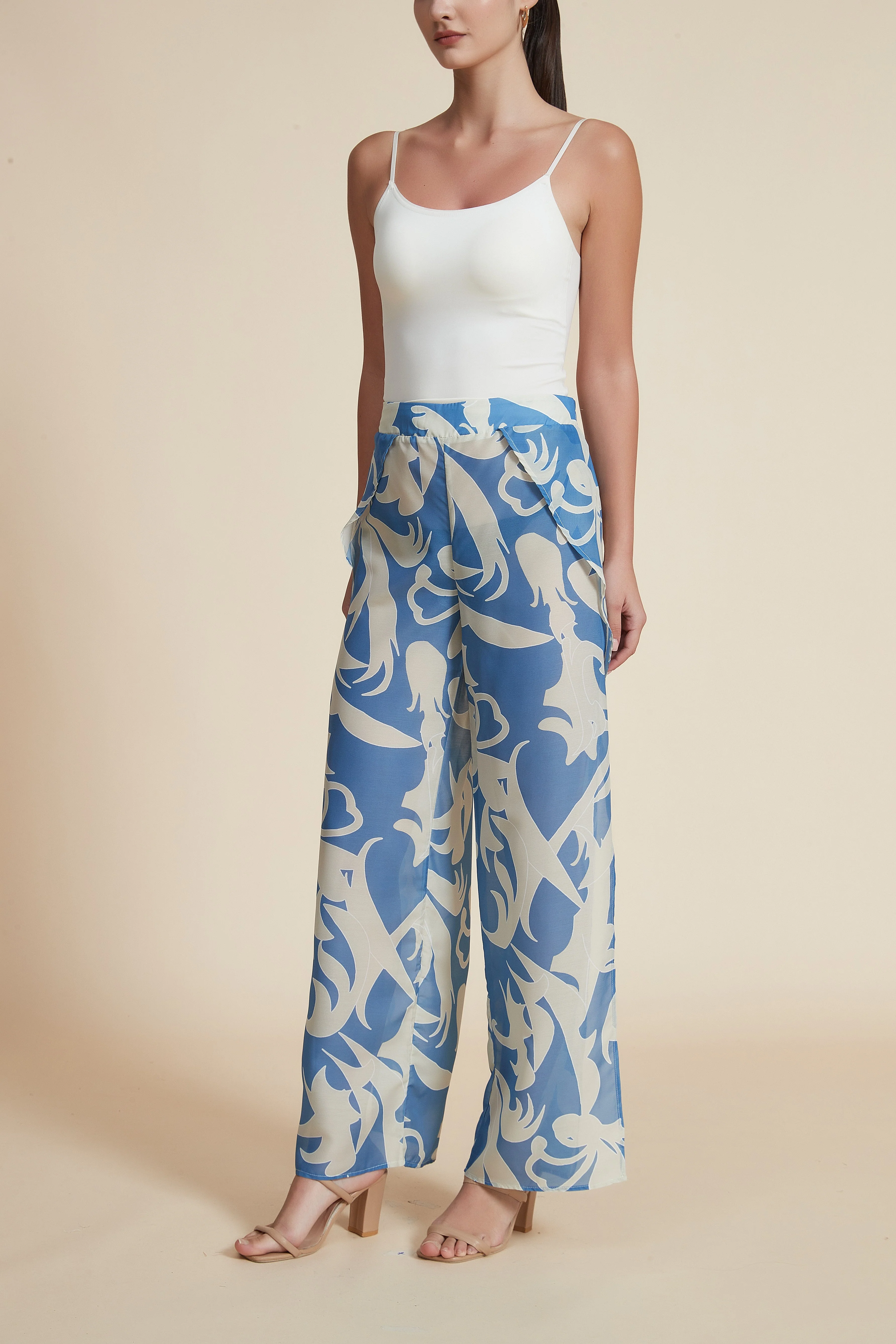 Wide Printed Long Pants - Image 5