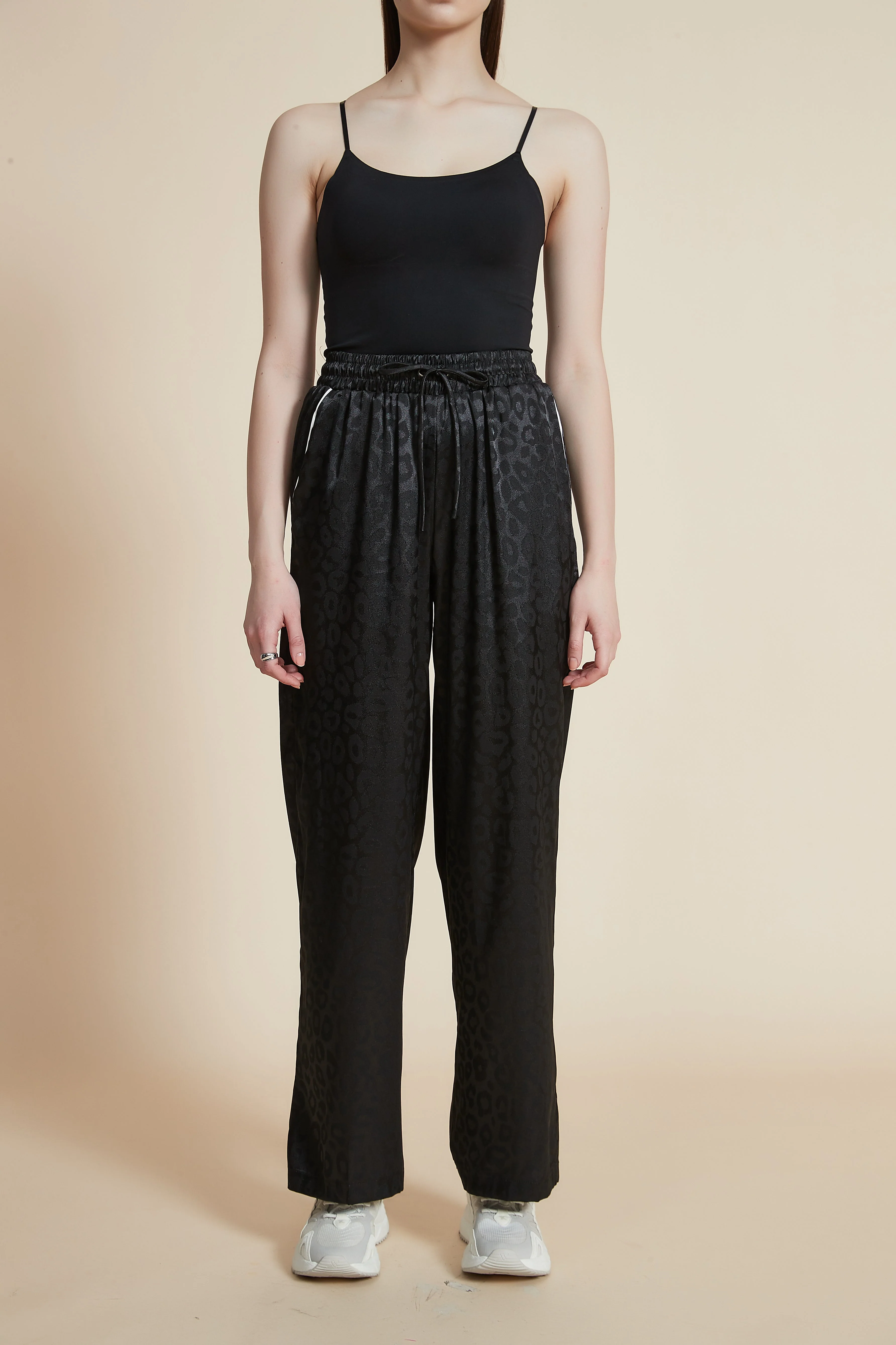 High-Waisted Polka Dot Trousers
