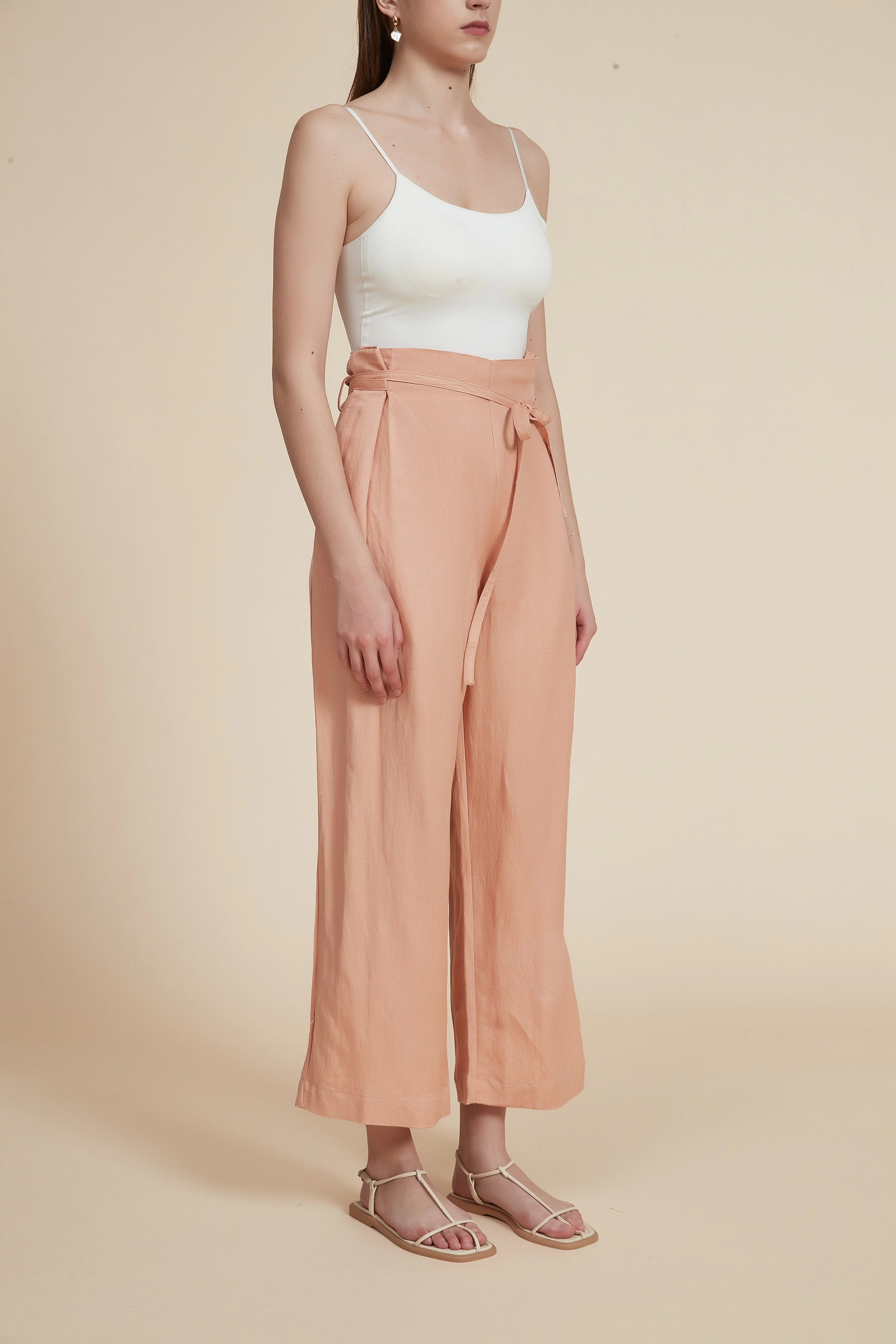 Loose-Fit Long Pants with Drawstring Waist - Image 4