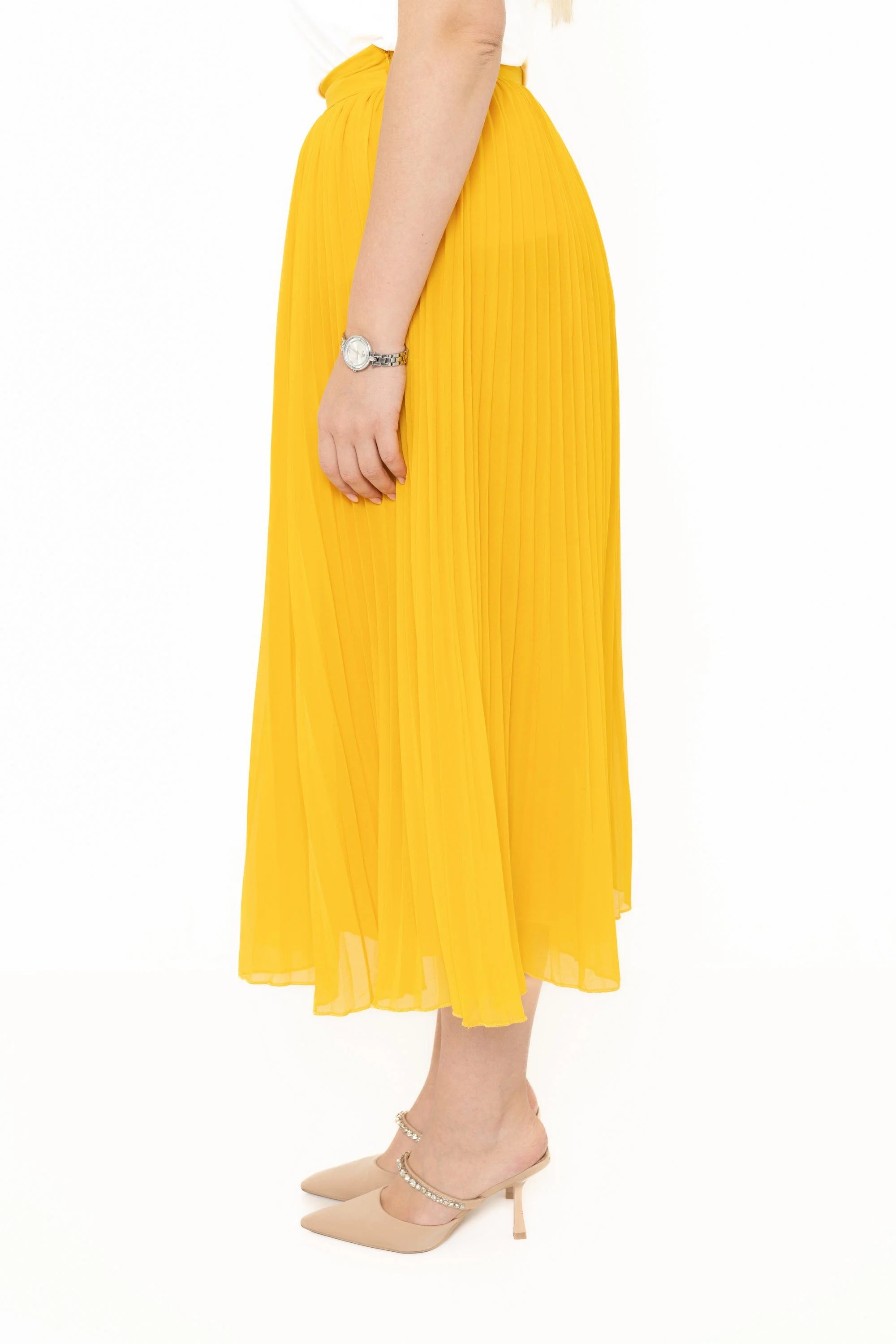 Chiffon Skirt With Ruffled Waistline - Image 2