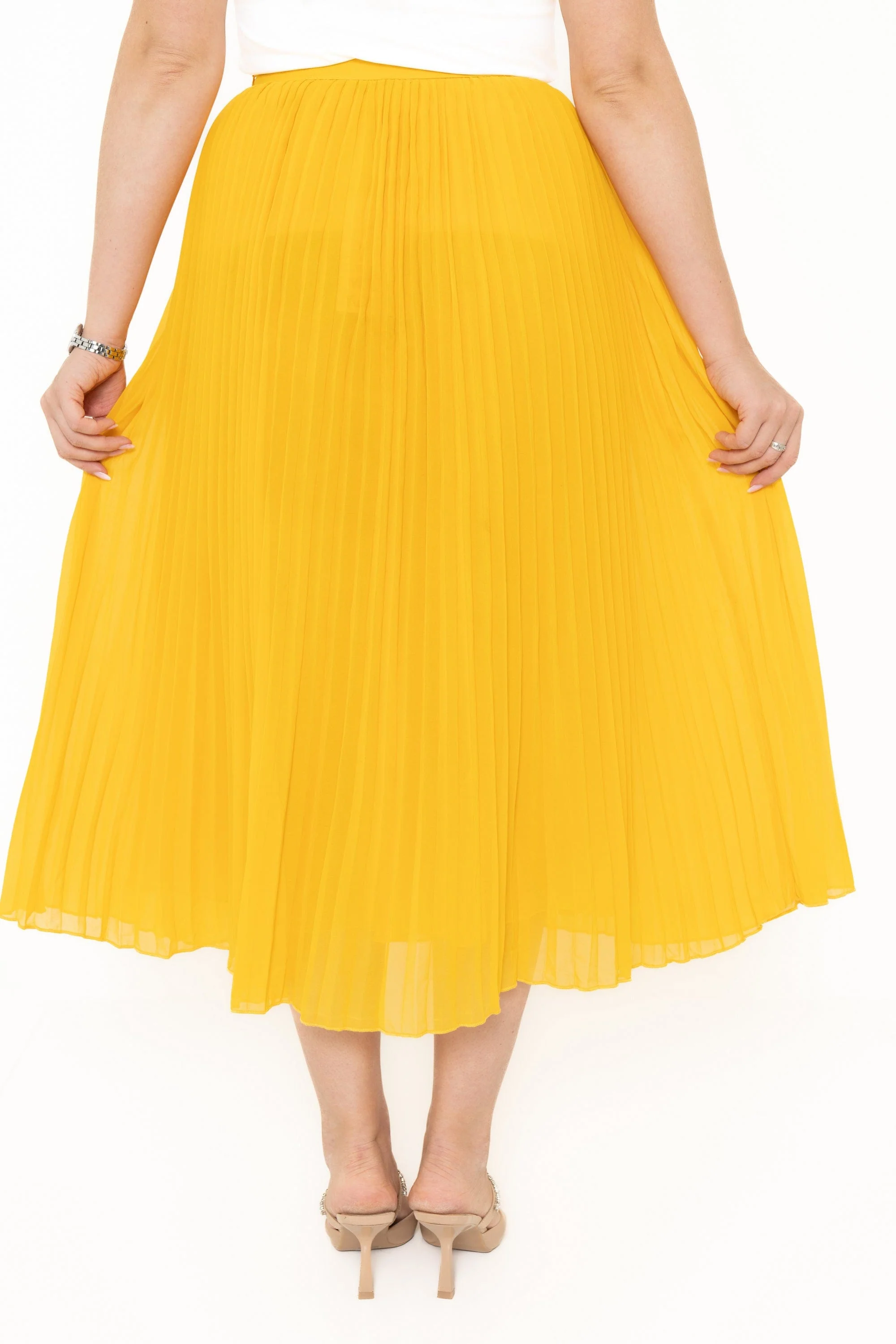 Chiffon Skirt With Ruffled Waistline - Image 3