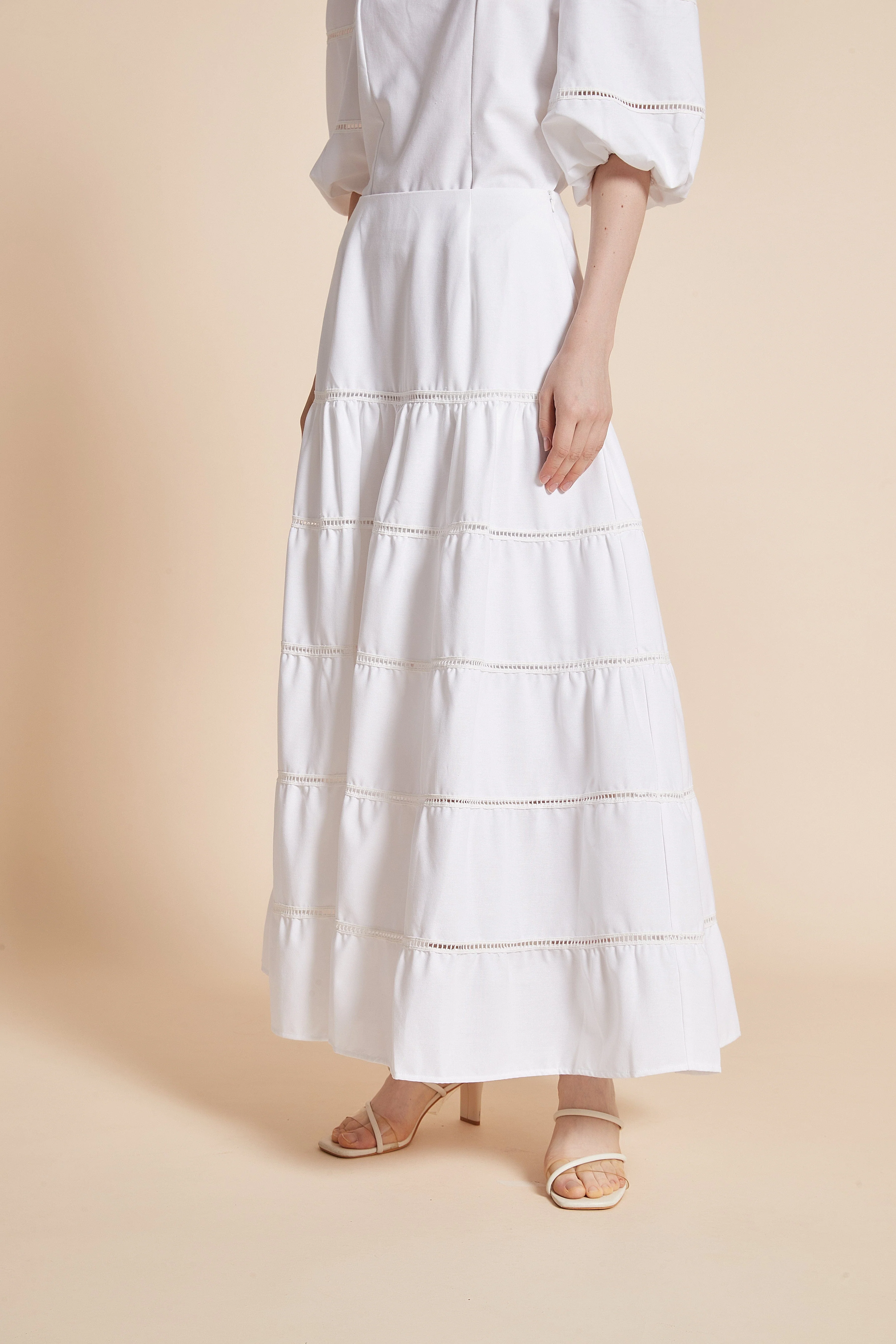 Plain Long Skirt With Wide Fit - Image 4