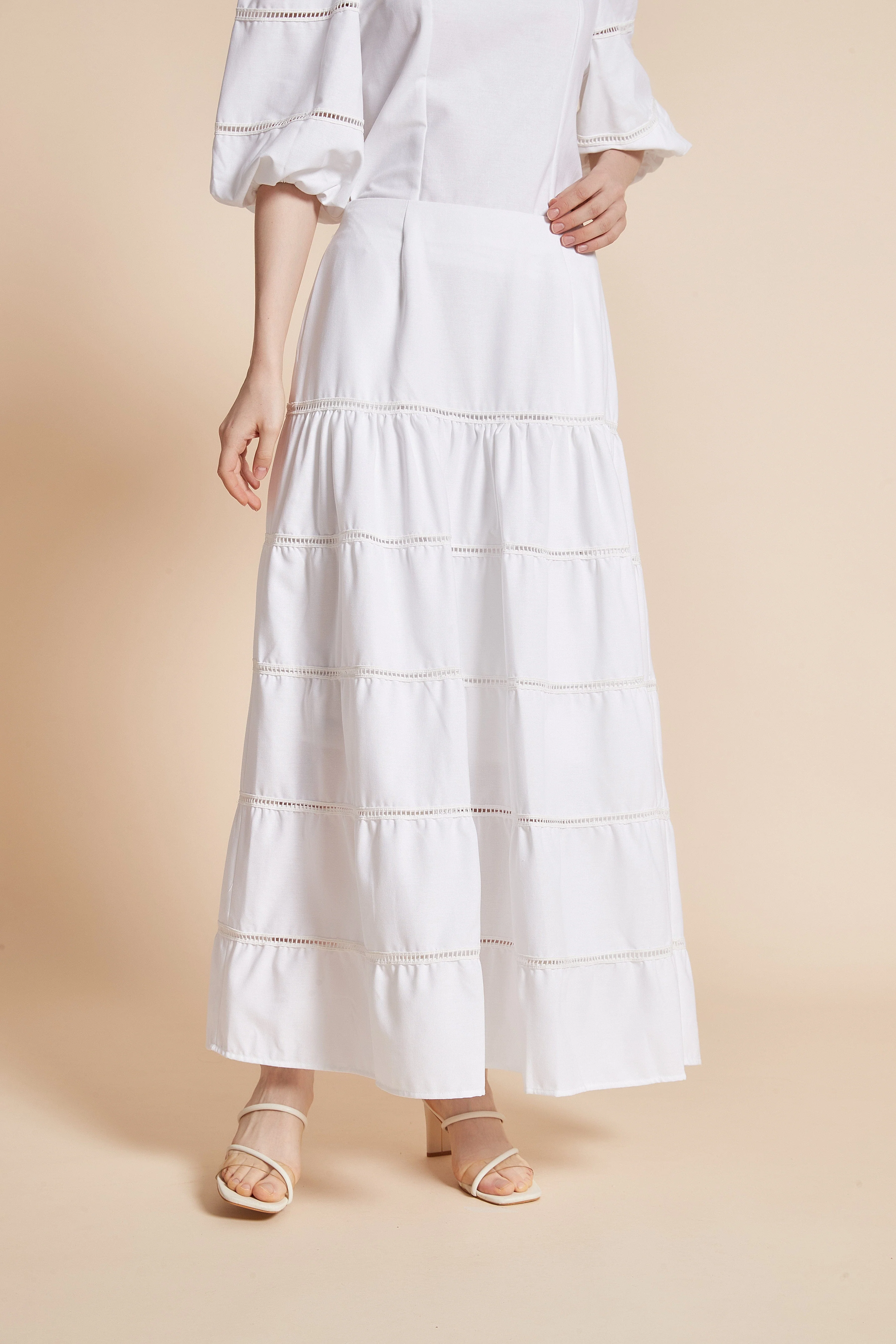 Plain Long Skirt With Wide Fit - Image 6