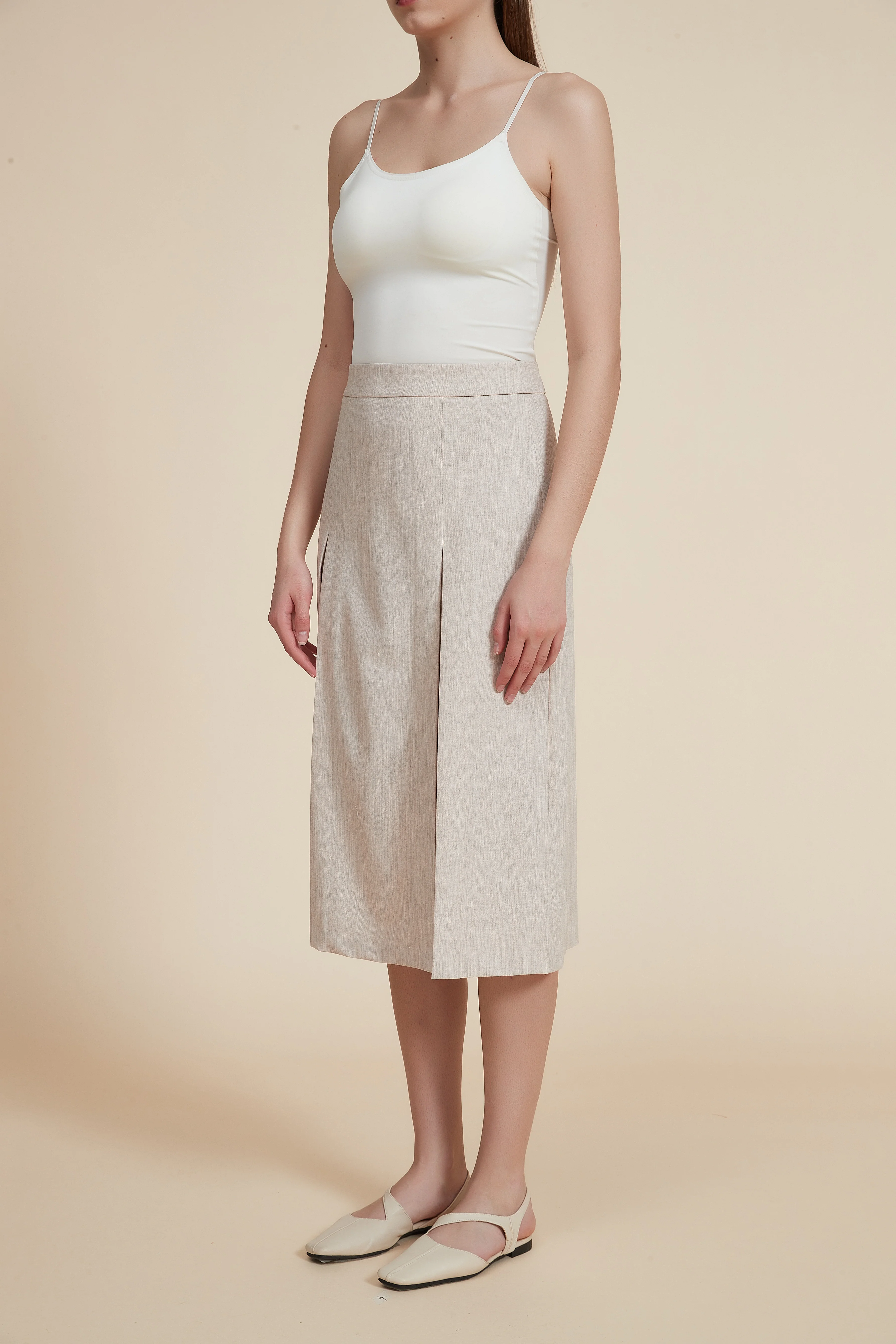 Ruffled Midi Skirt with Side Details - Image 4
