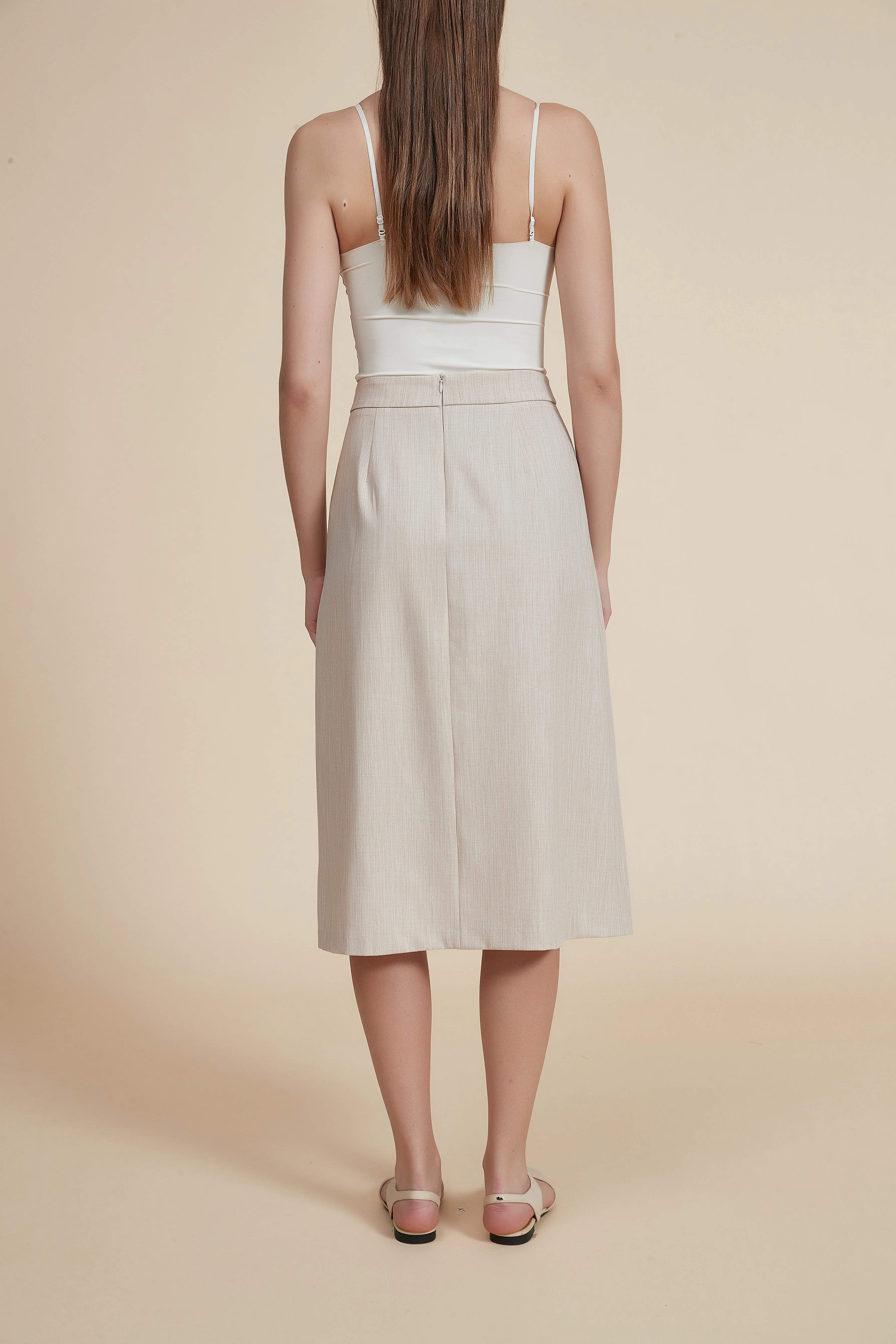 Ruffled Midi Skirt with Side Details - Image 6