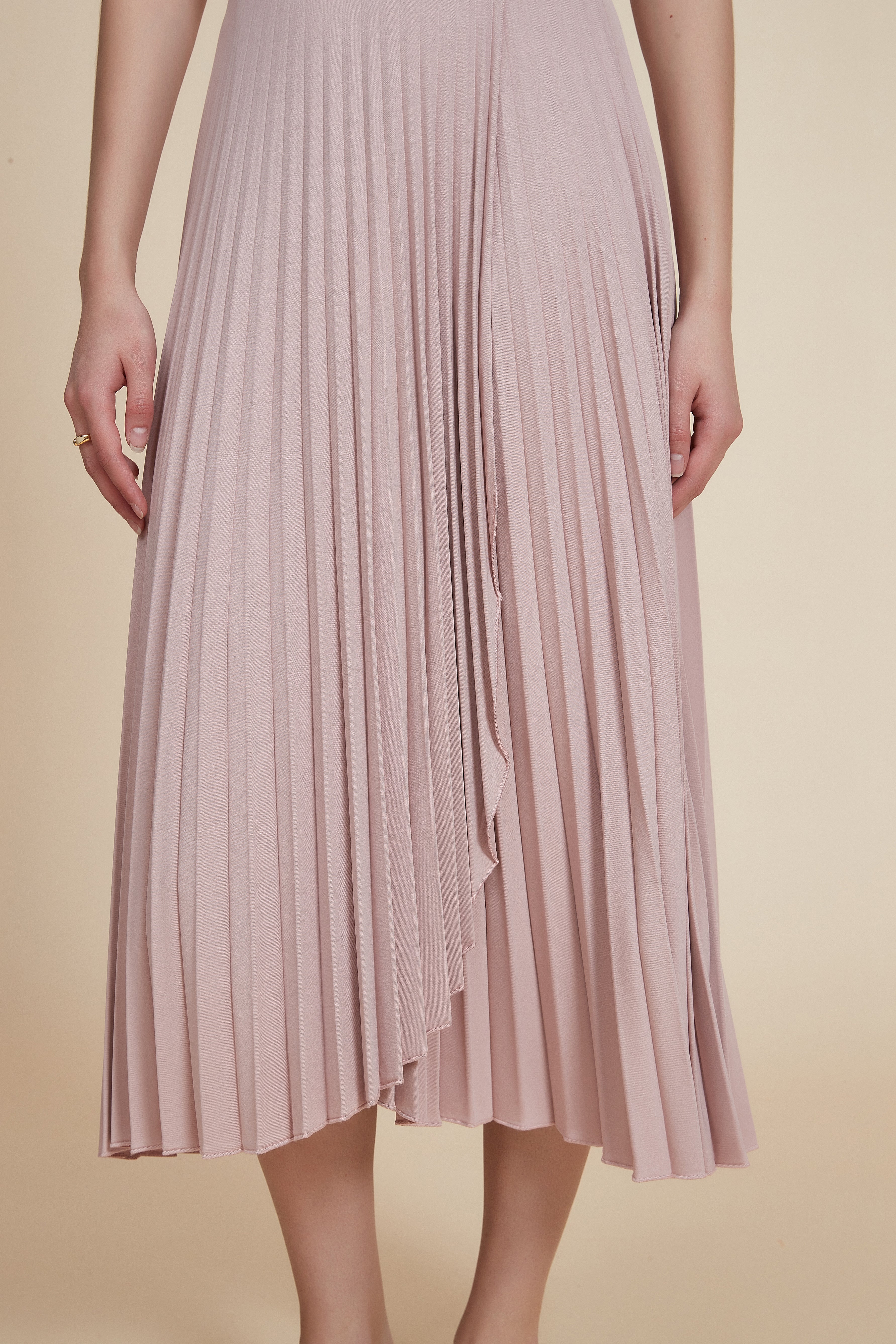 High-Waisted Pleated Midi Skirt - Image 4