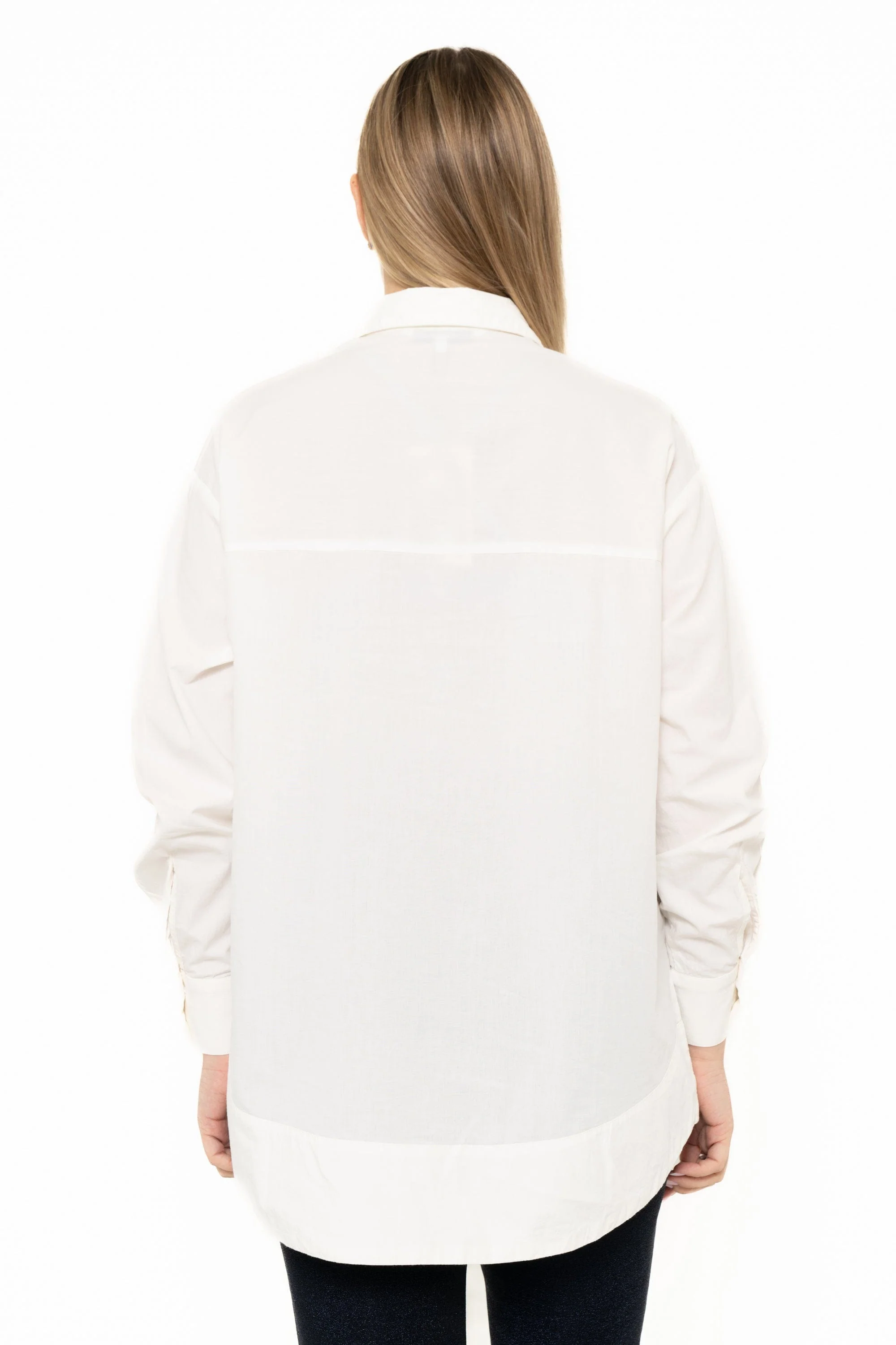 Long-Sleeve Shirt Blouse With Collar And Front Buttons - Image 2