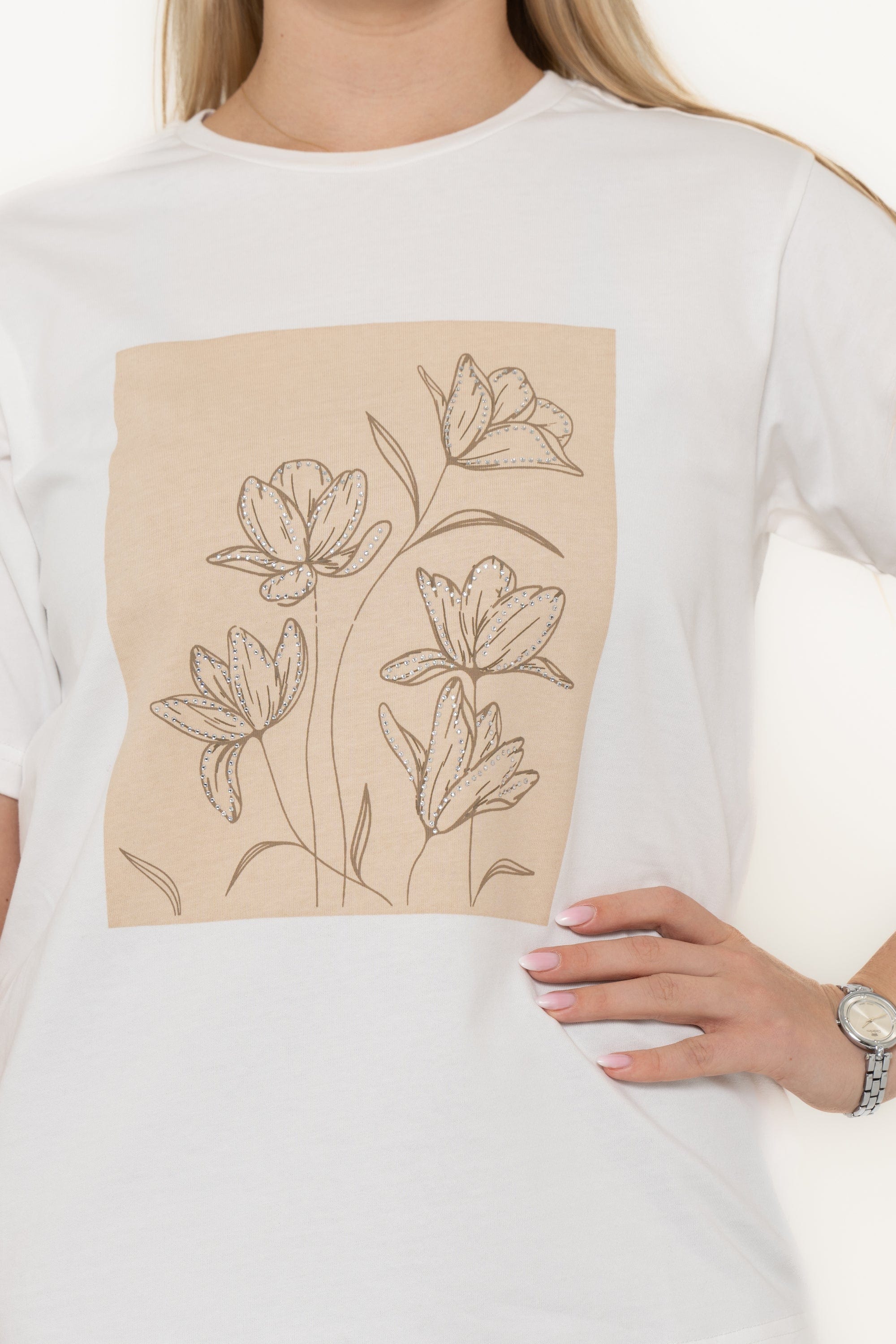 Short Sleeve T-Shirt With Floral Print - Image 4