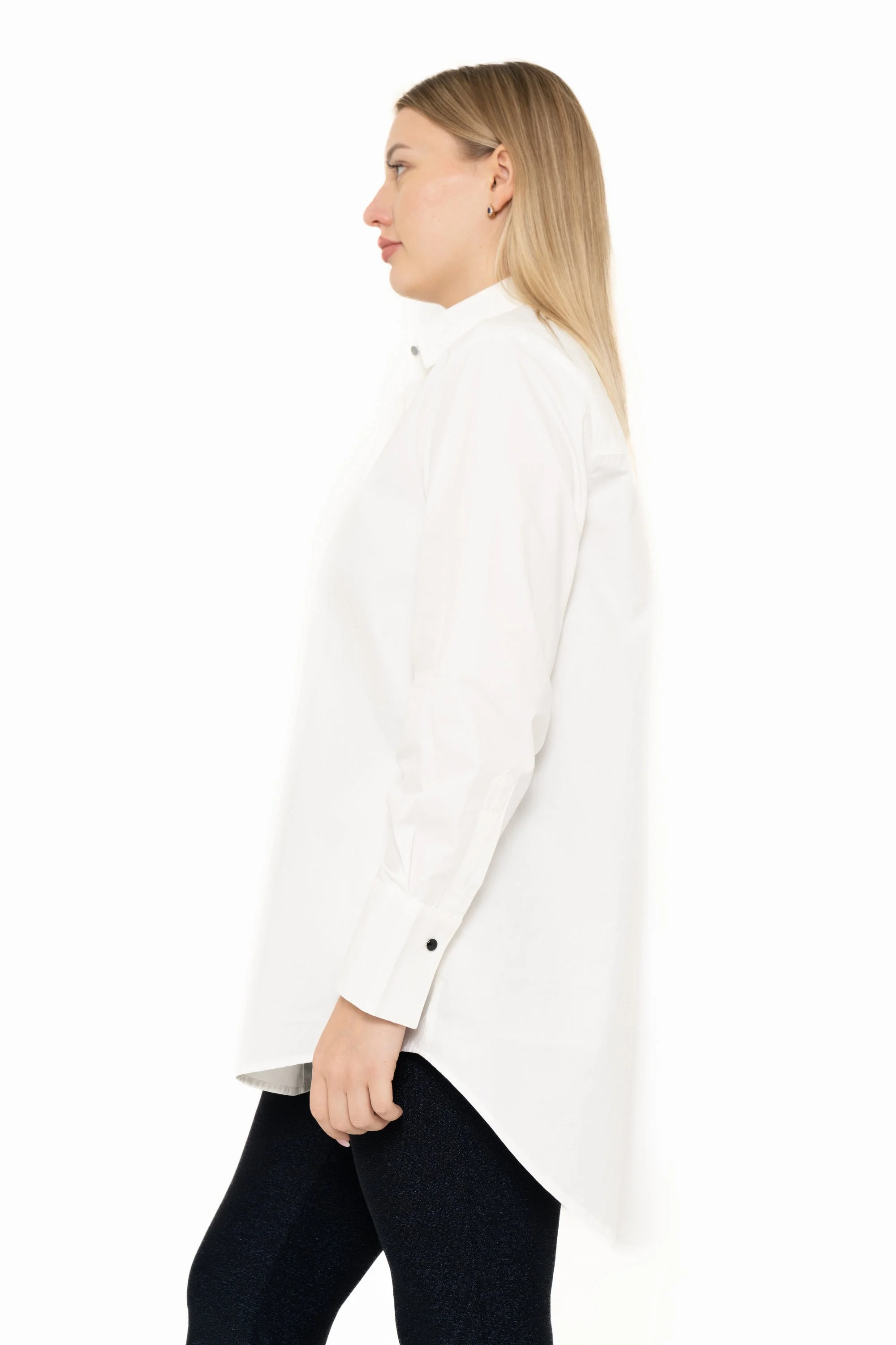 Long Sleeve Plain Blouse - Image 3