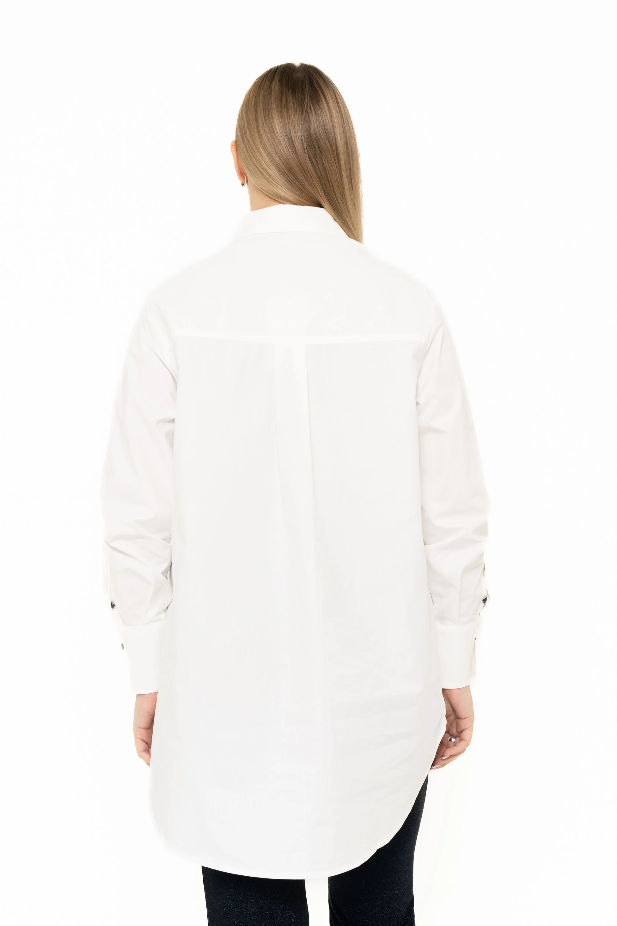 Long Sleeve Plain Blouse - Image 4