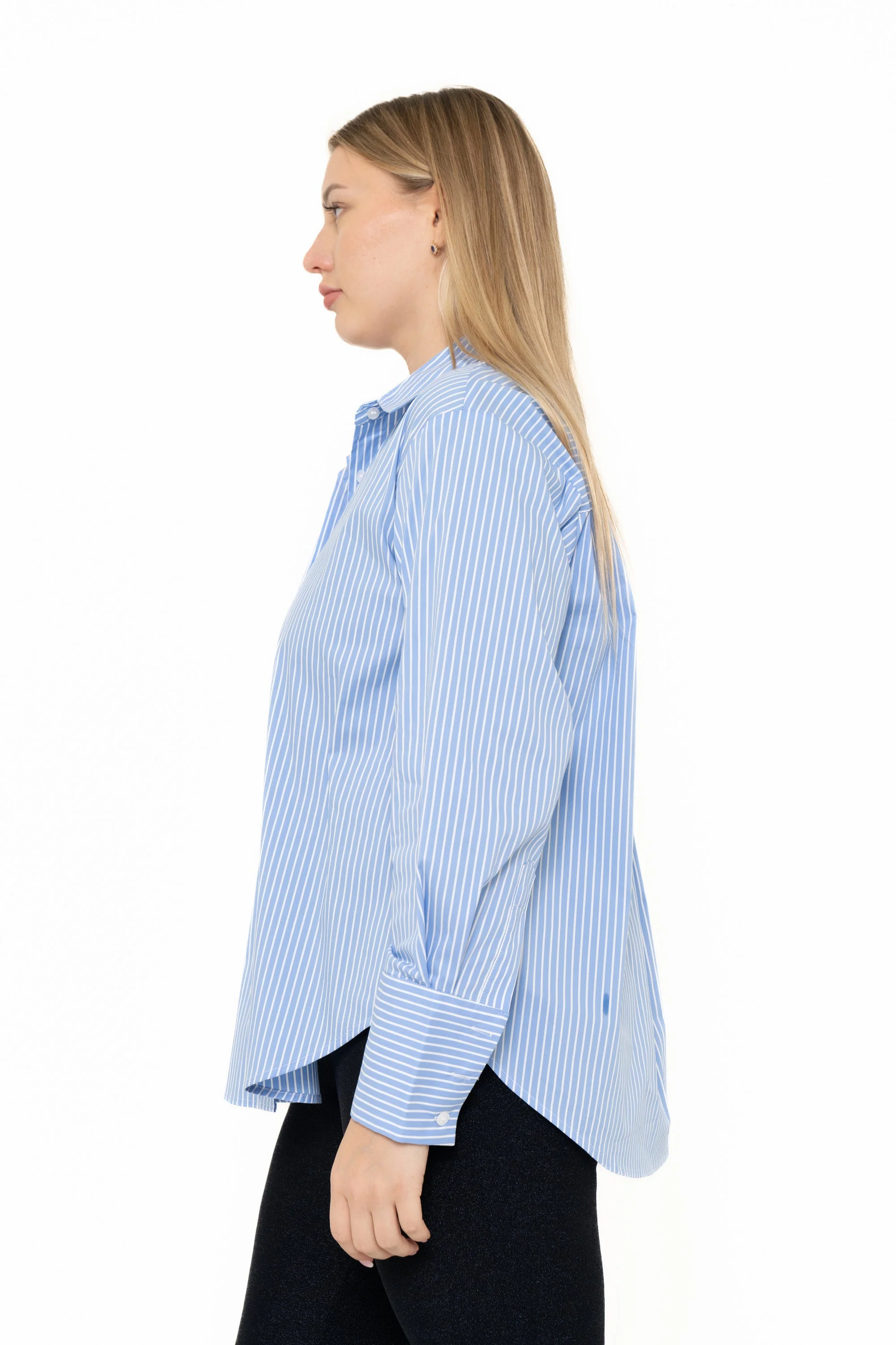 Long Sleeve Blouse With Front Buttons In Shirt Style - Image 3