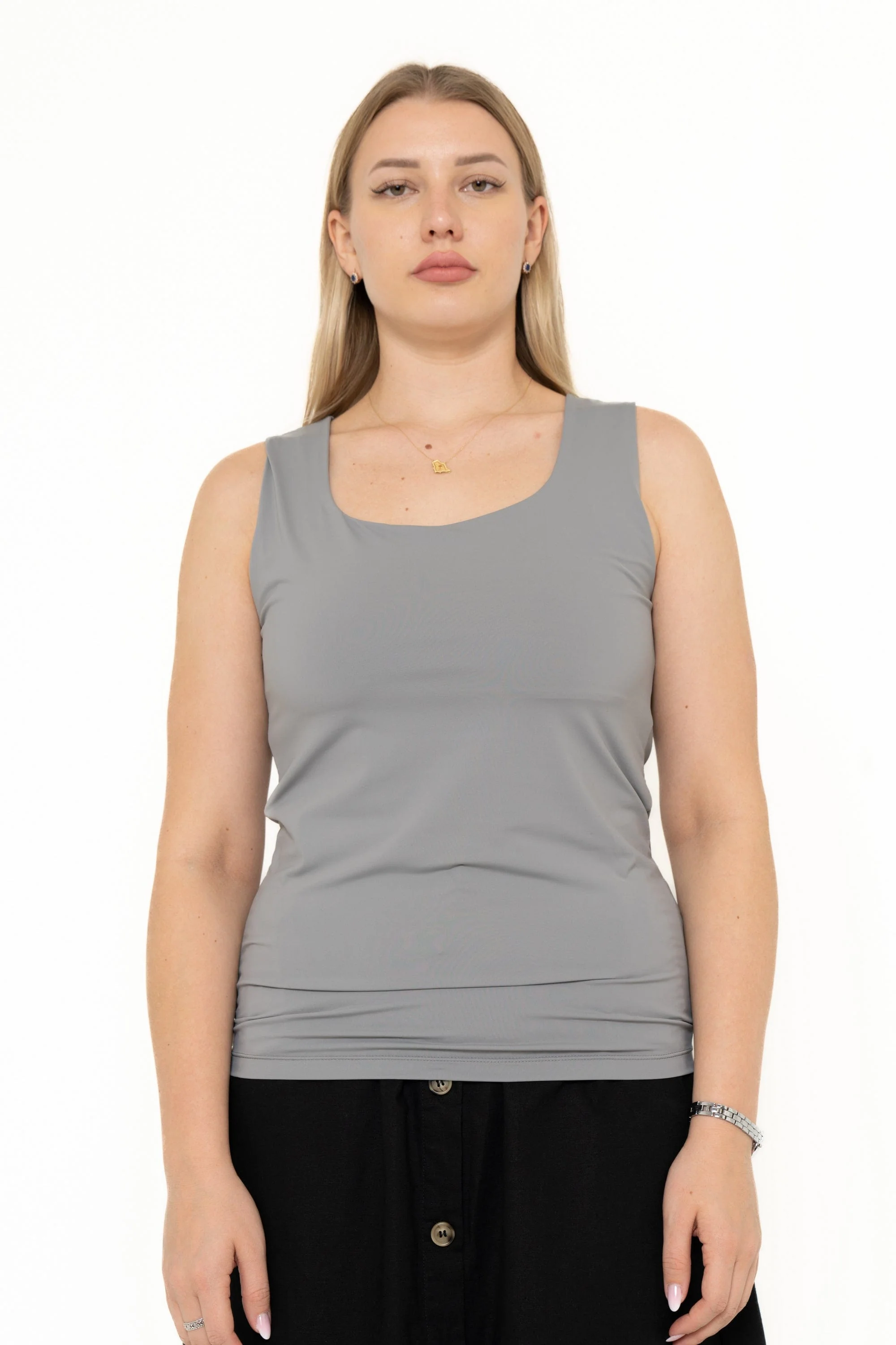 Plain Tank Top With Straps - Image 10