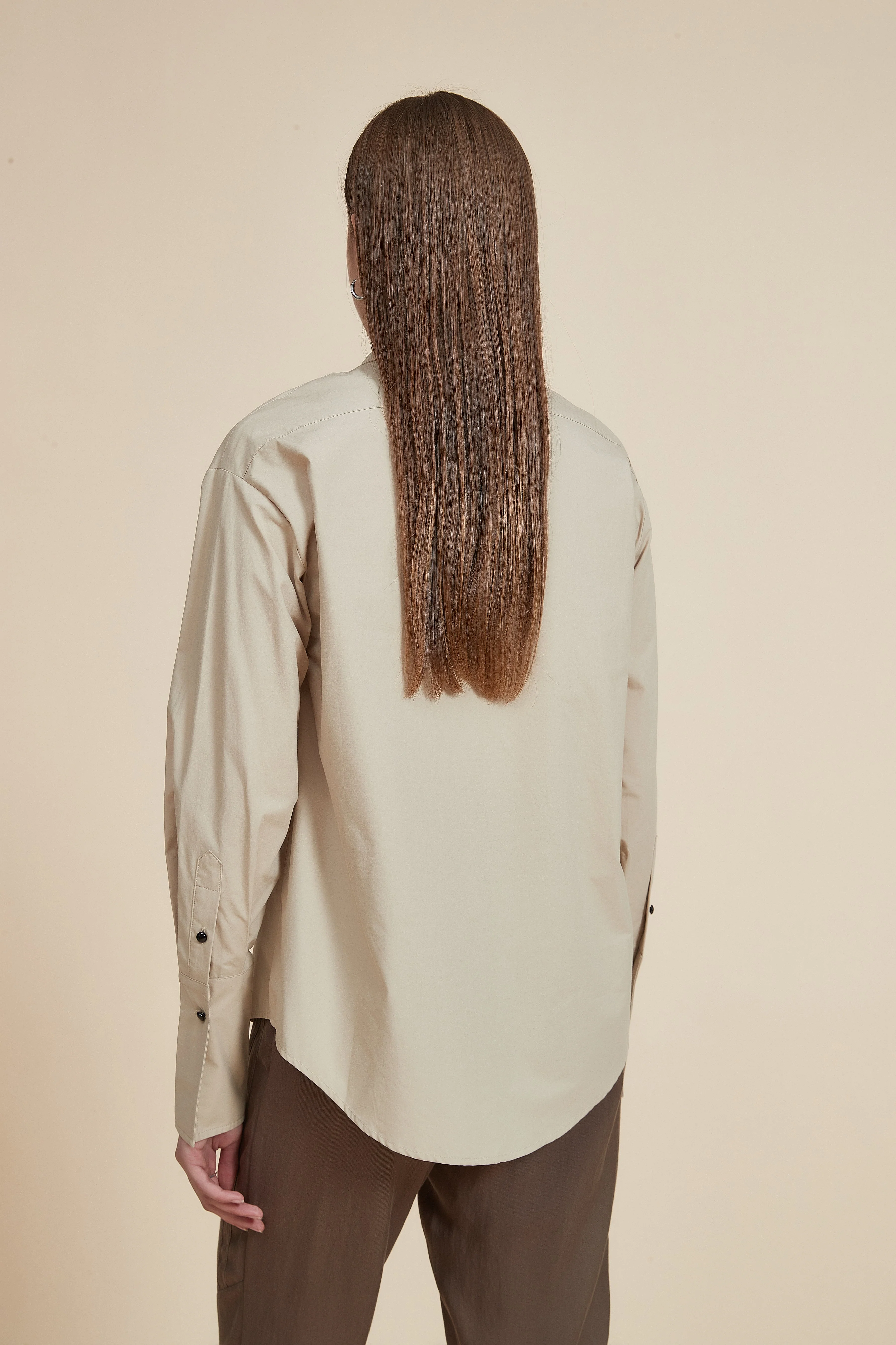 Long Front Buttoned Collar Blouse - Image 18