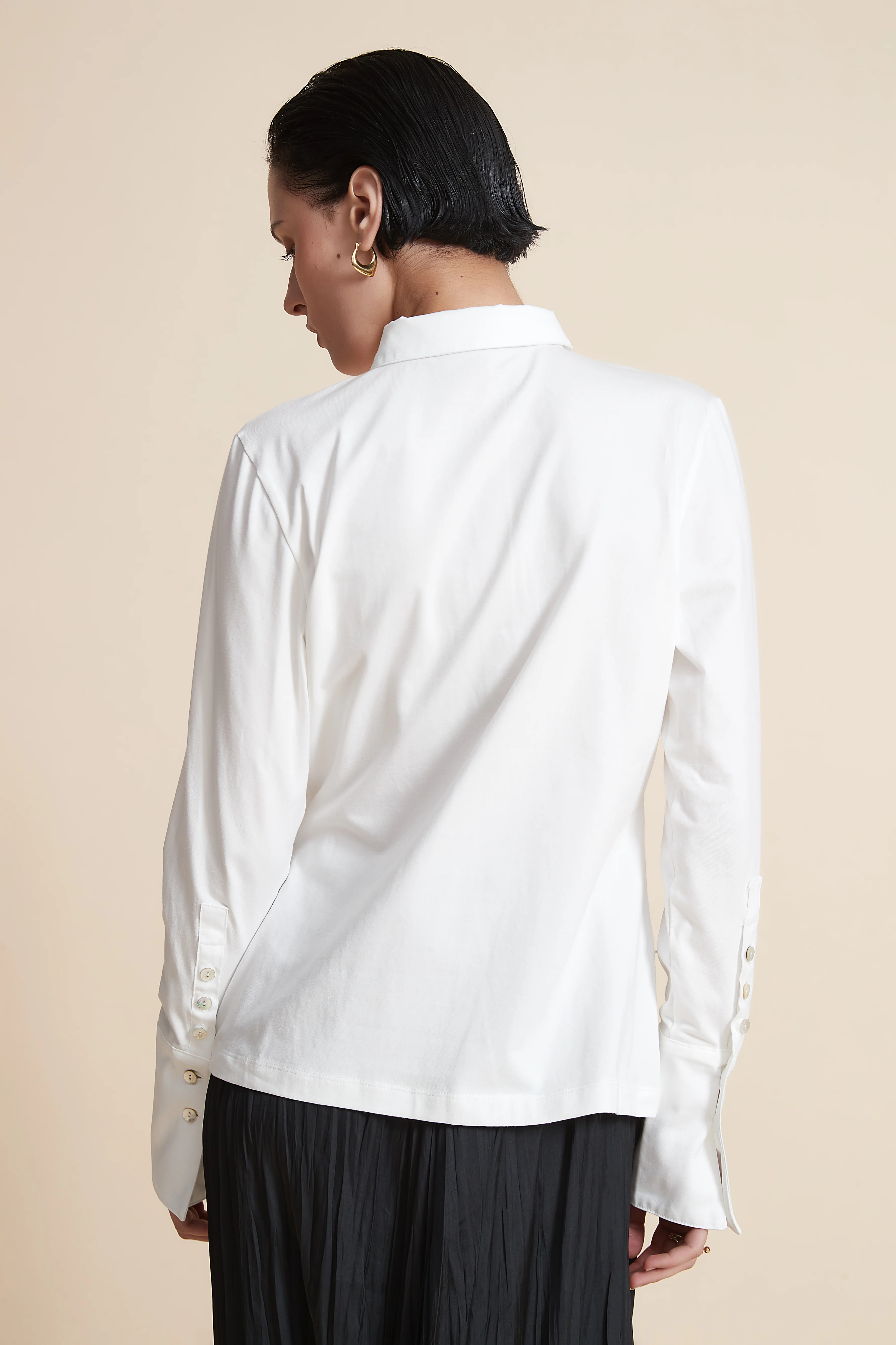 Long-sleeve blouse with a collar - Image 5