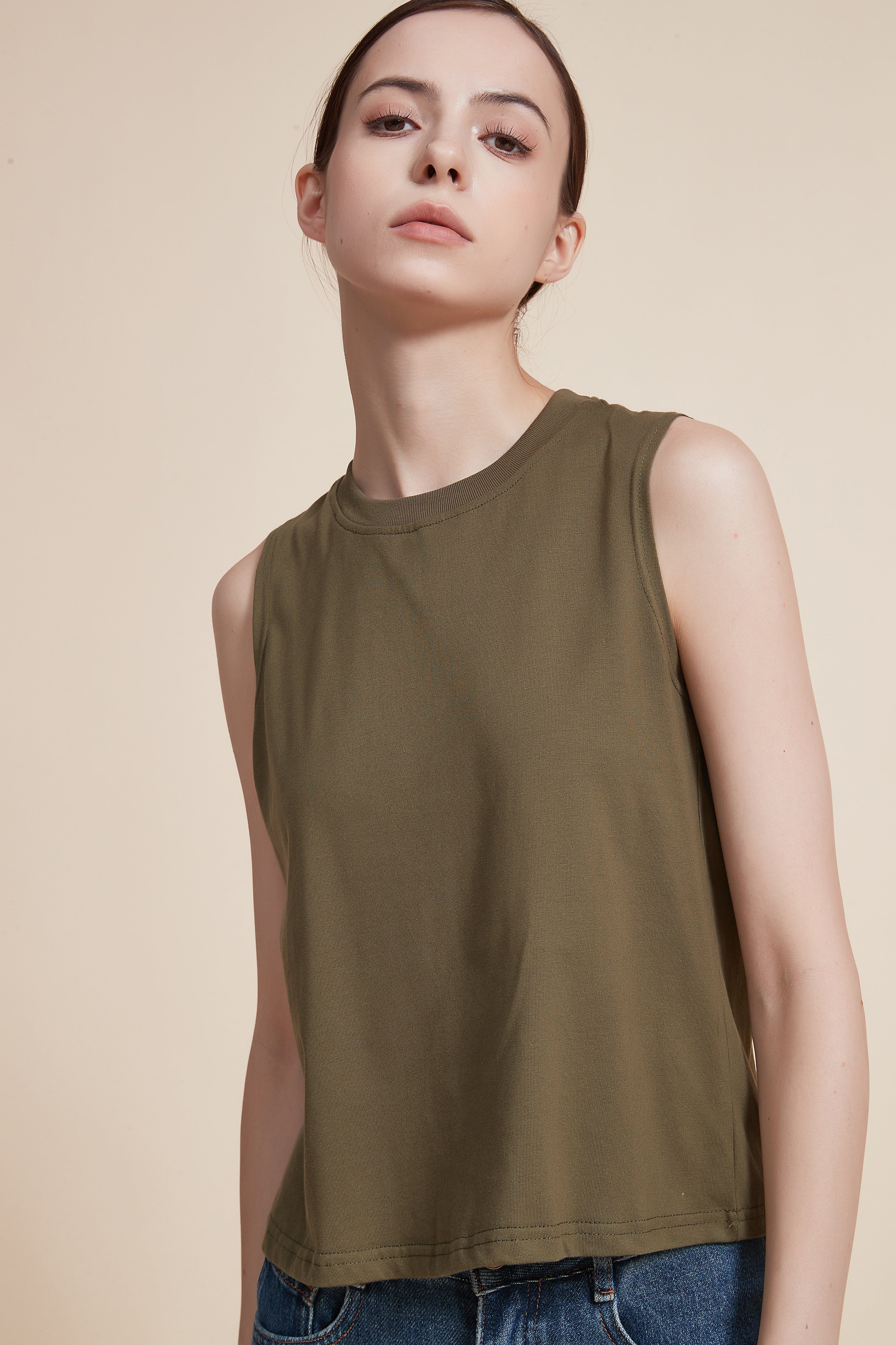 Plain Blouse with Round Neck - Image 2