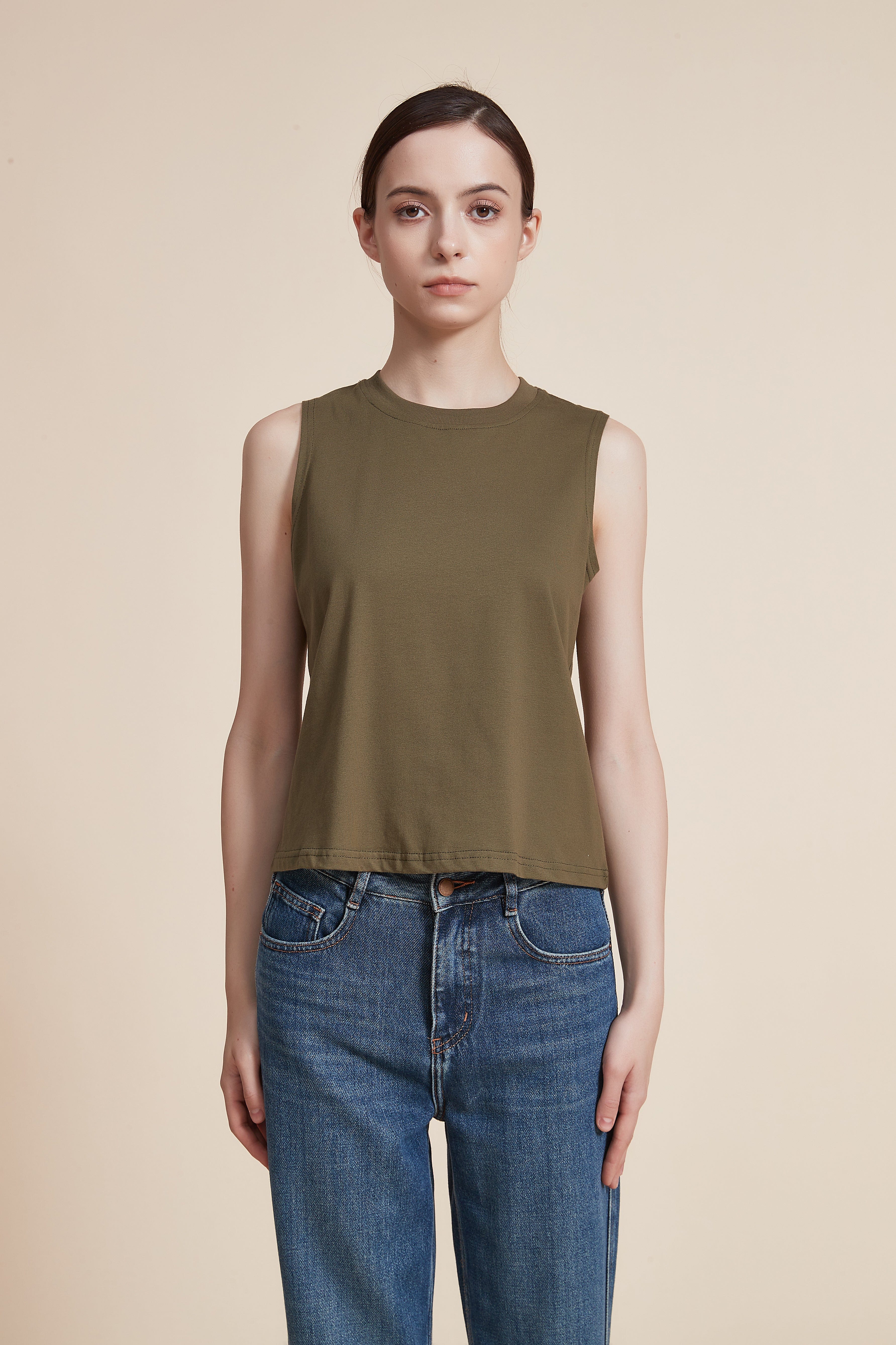 Plain Blouse with Round Neck - Image 4