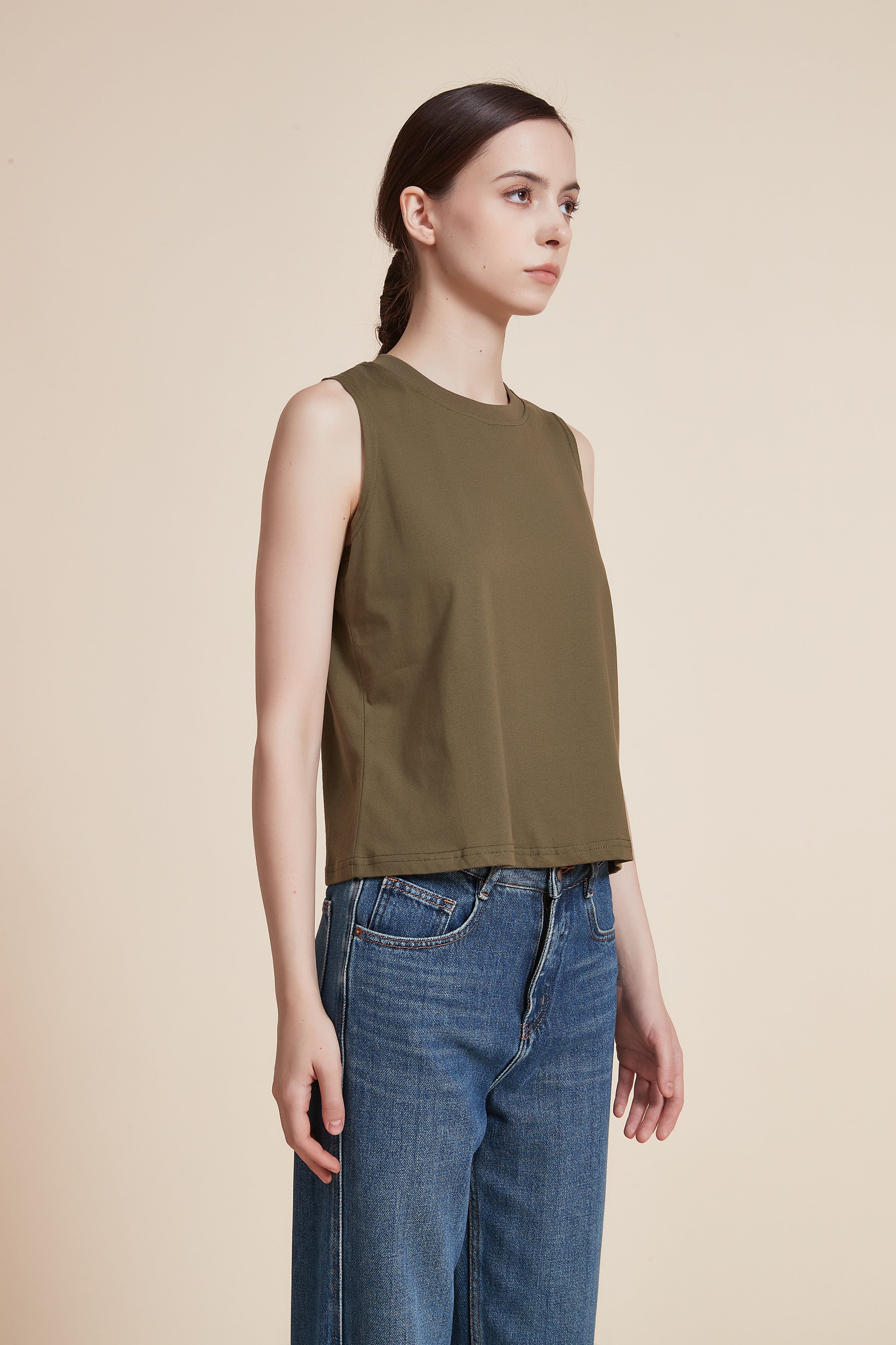 Plain Blouse with Round Neck - Image 5