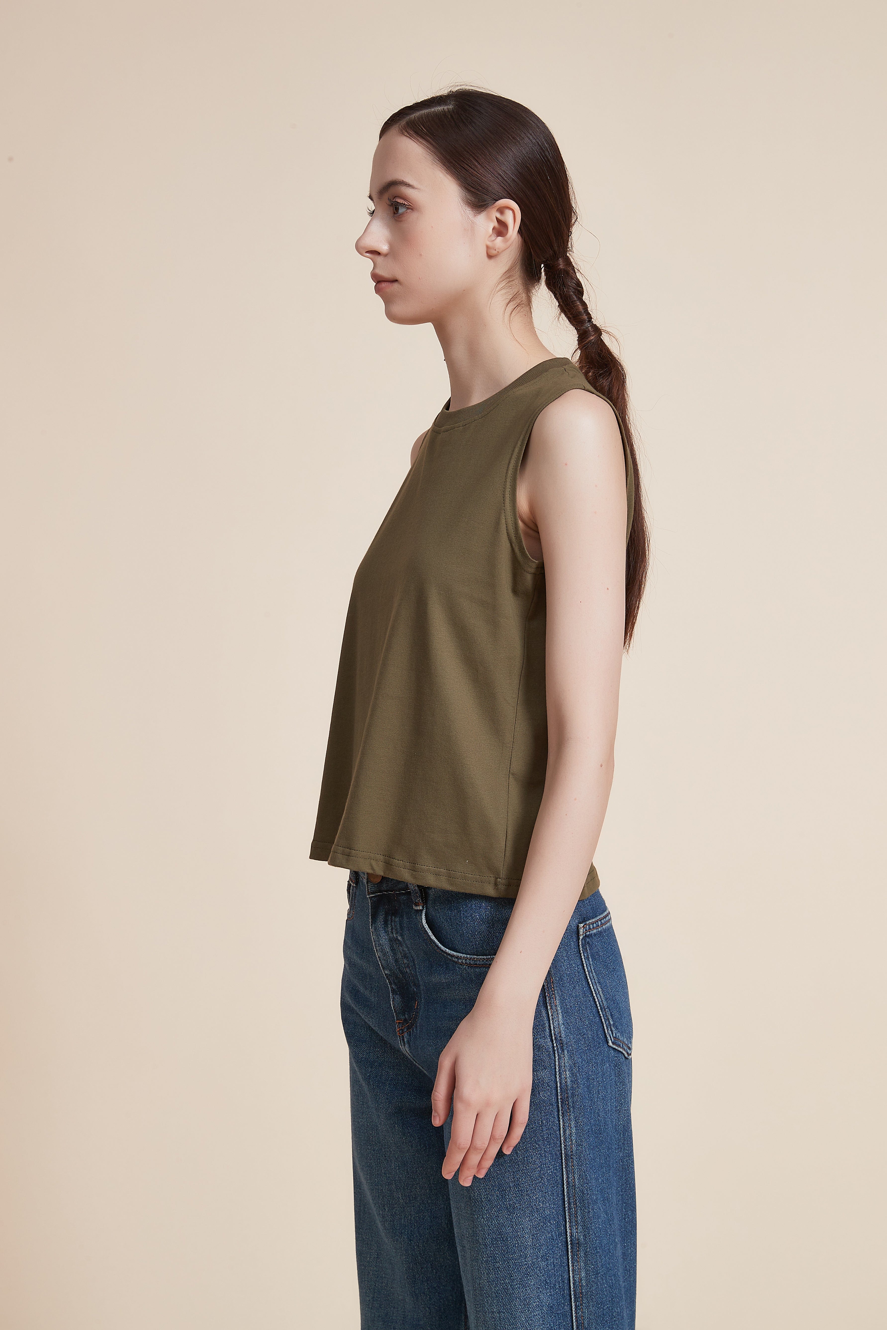 Plain Blouse with Round Neck - Image 6