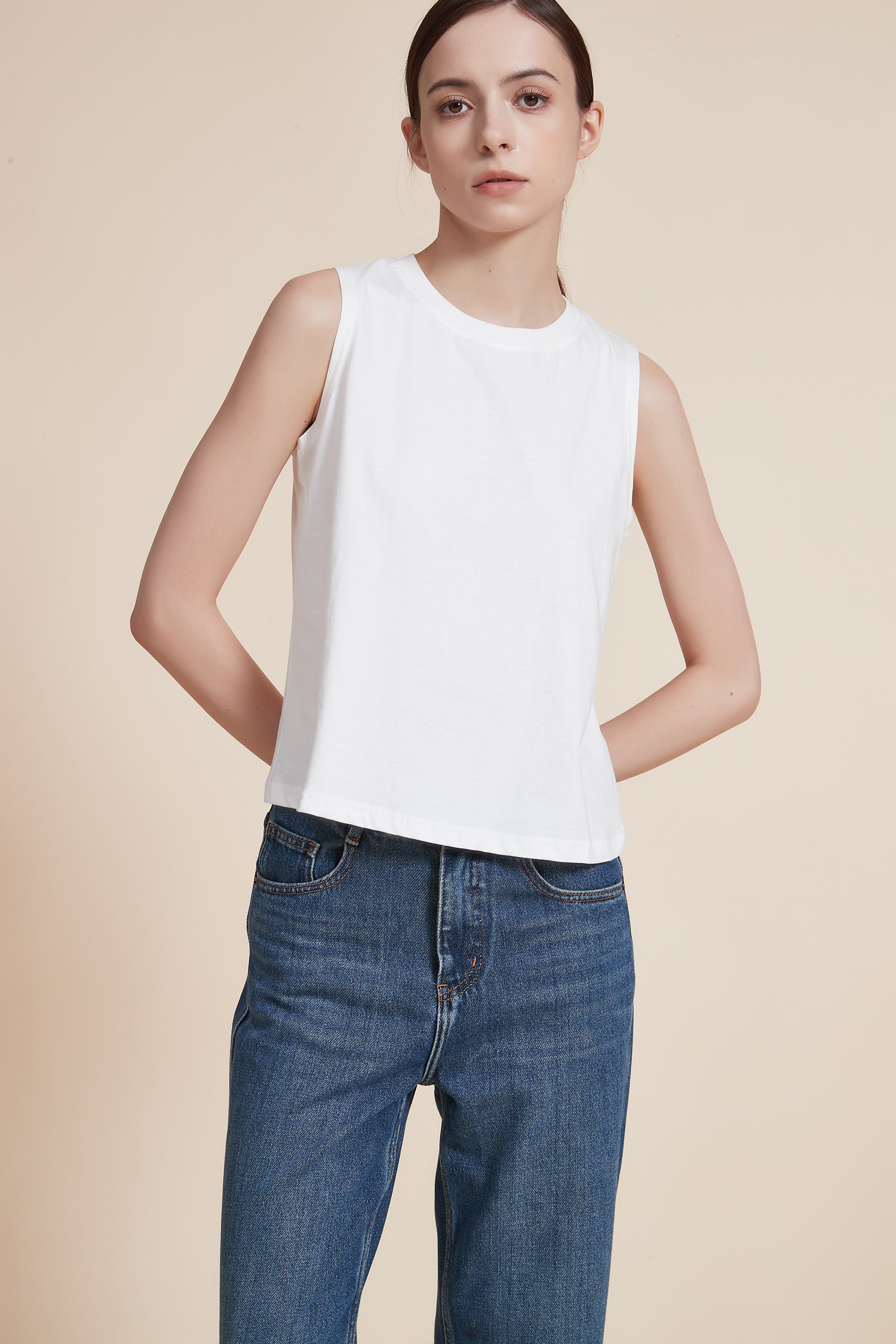 Plain Blouse with Round Neck - Image 7