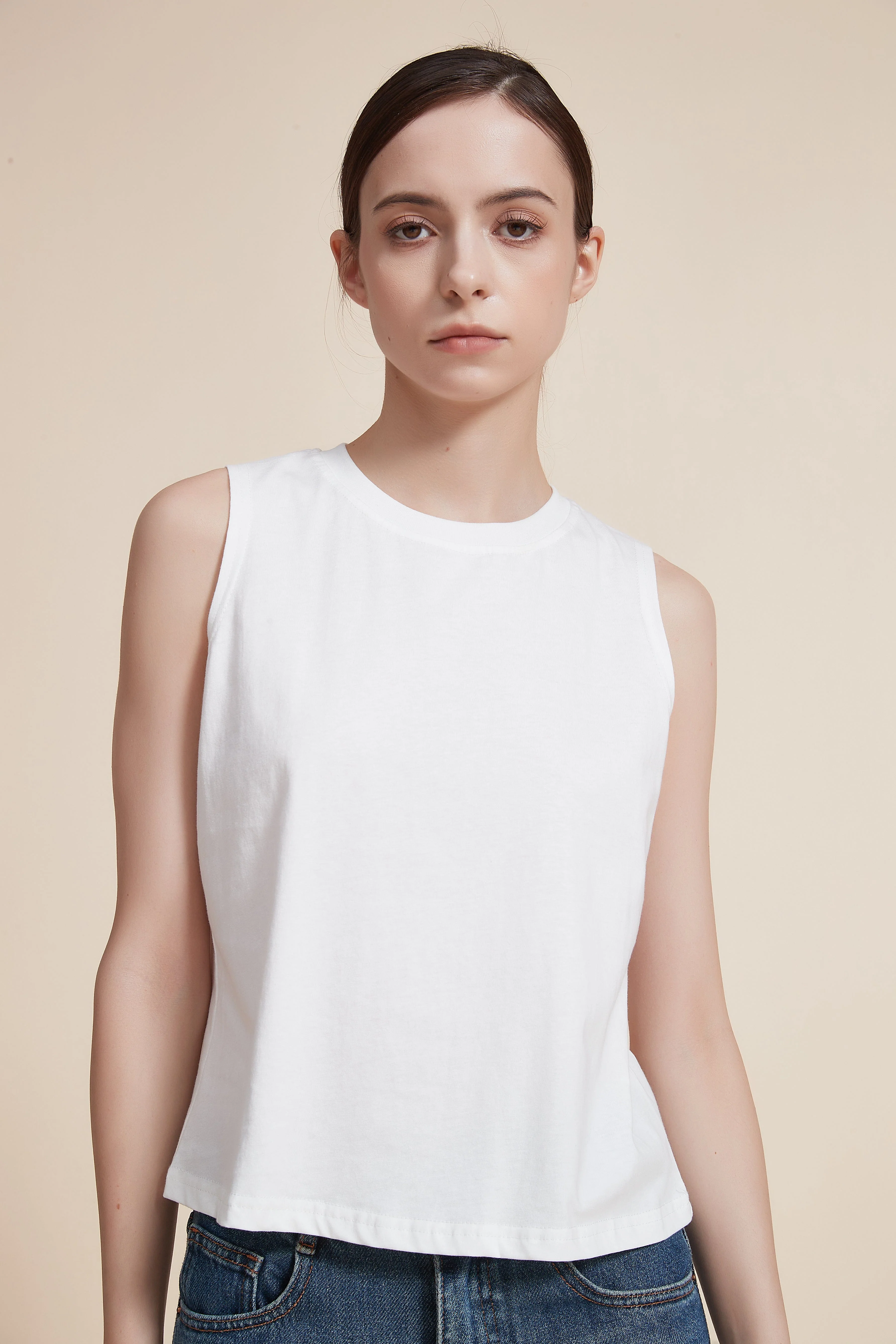 Plain Blouse with Round Neck - Image 8