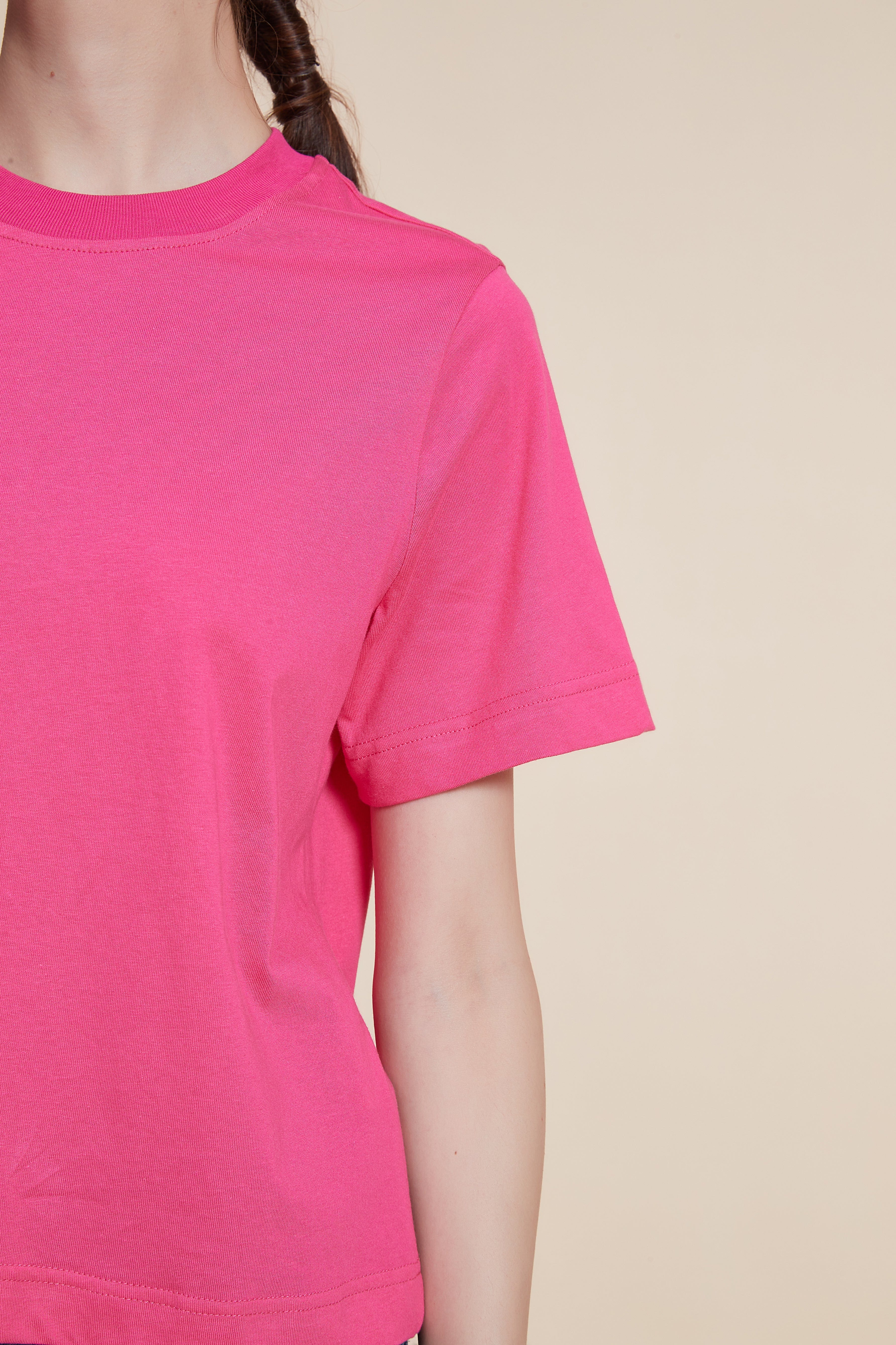 Short Sleeve Plain Top with Round Neck - Image 18