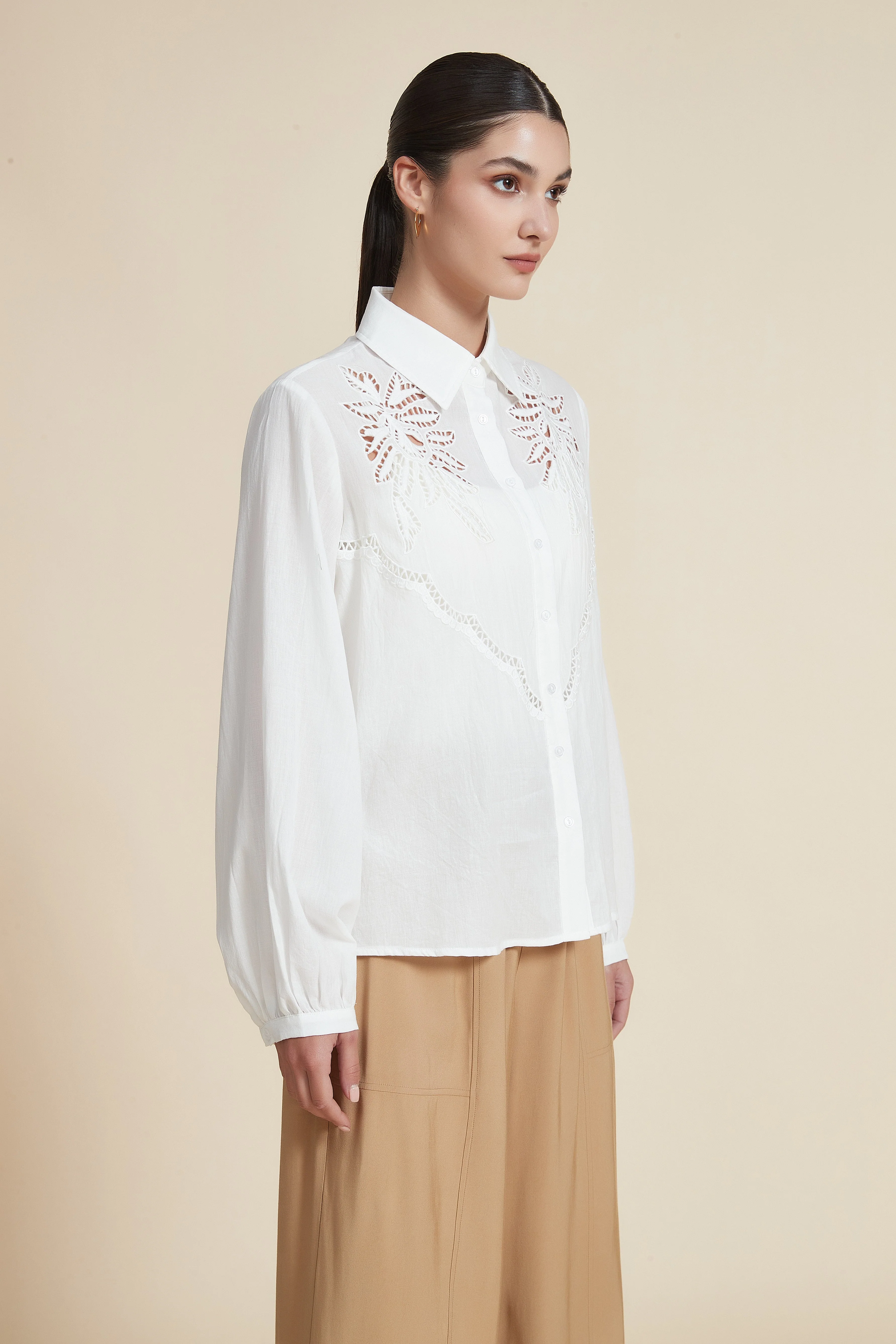 Long Sleeve Shirt with Embroidered Chest - Image 5