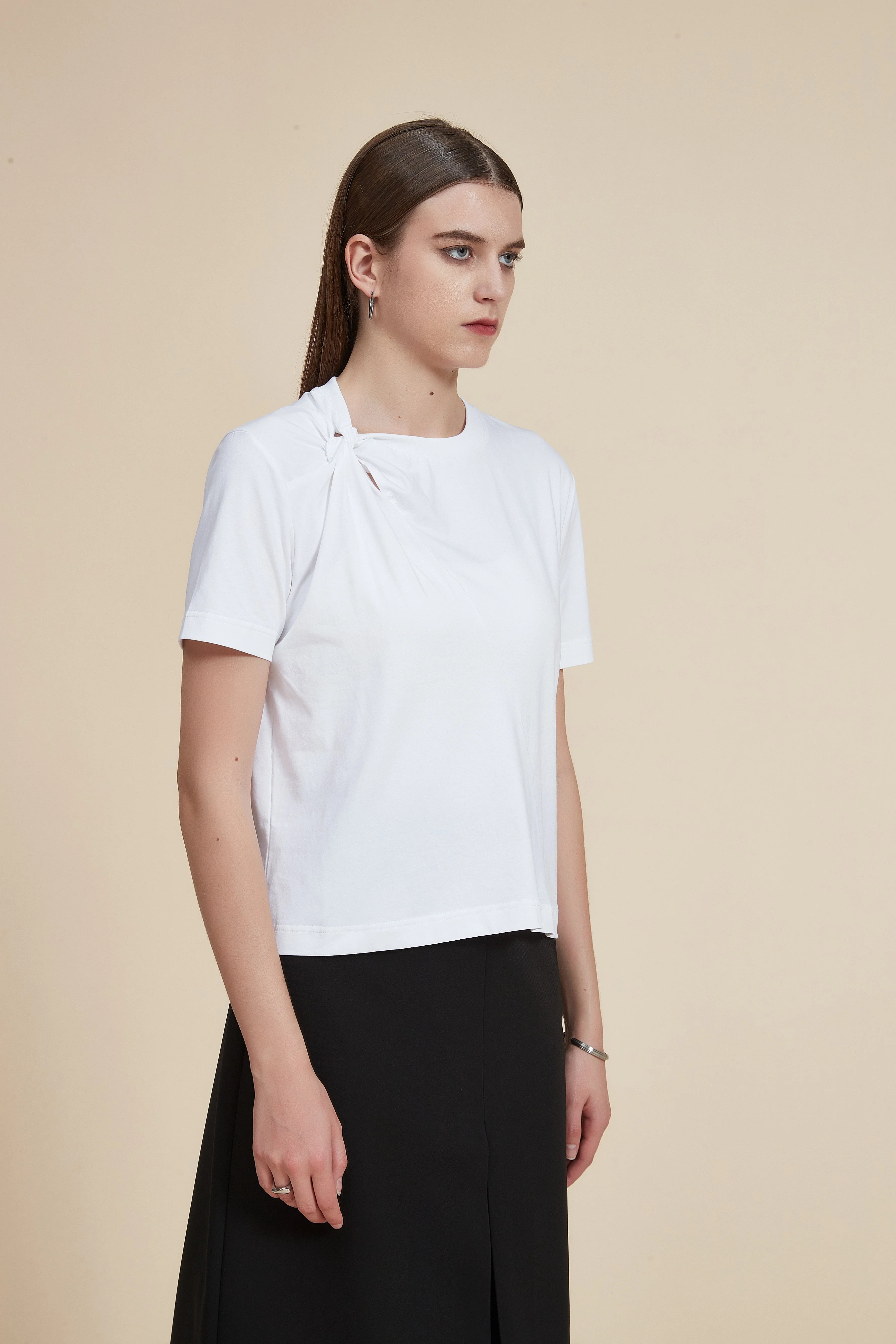 Plain Half Sleeve Blouse - Image 4