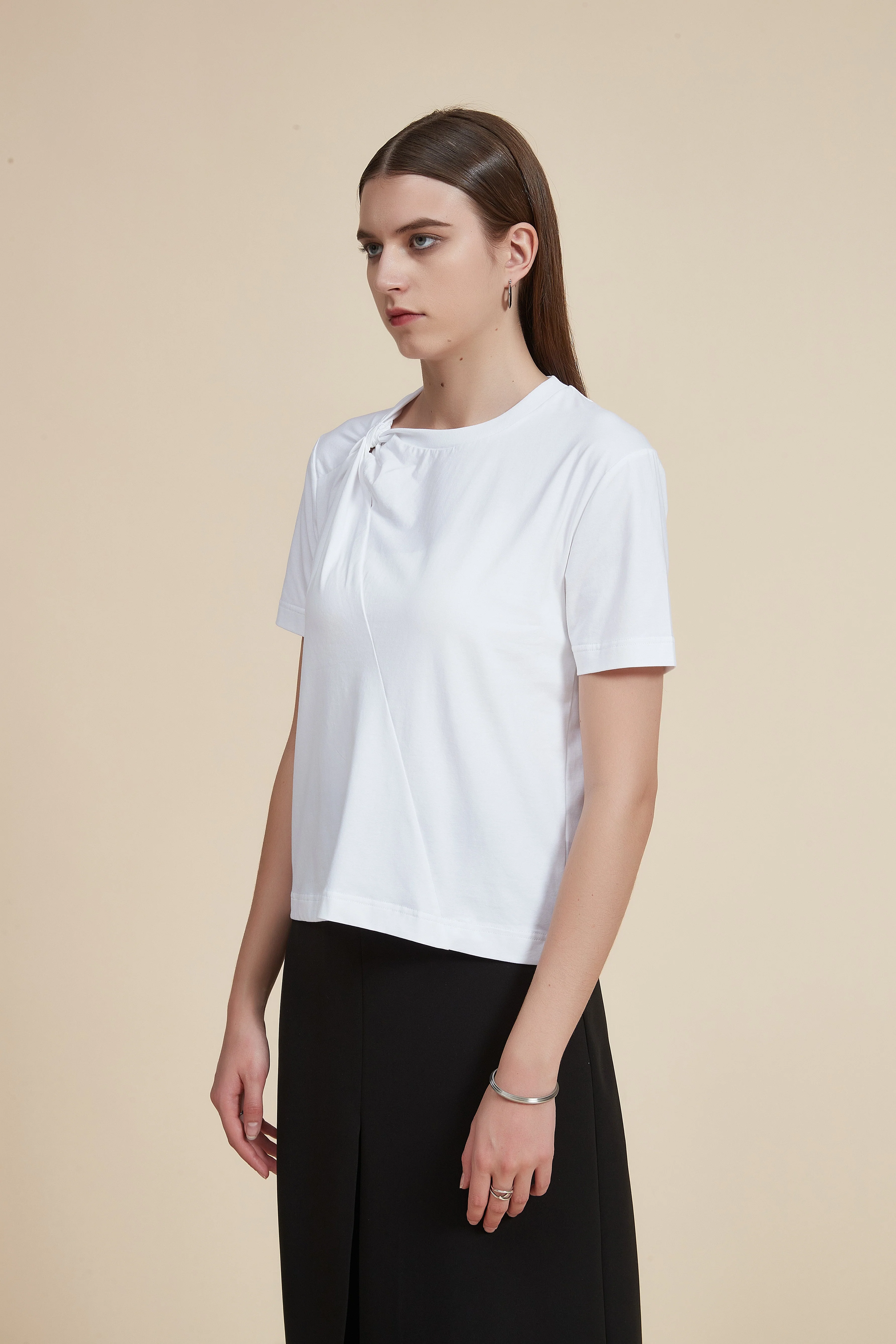 Plain Half Sleeve Blouse - Image 5