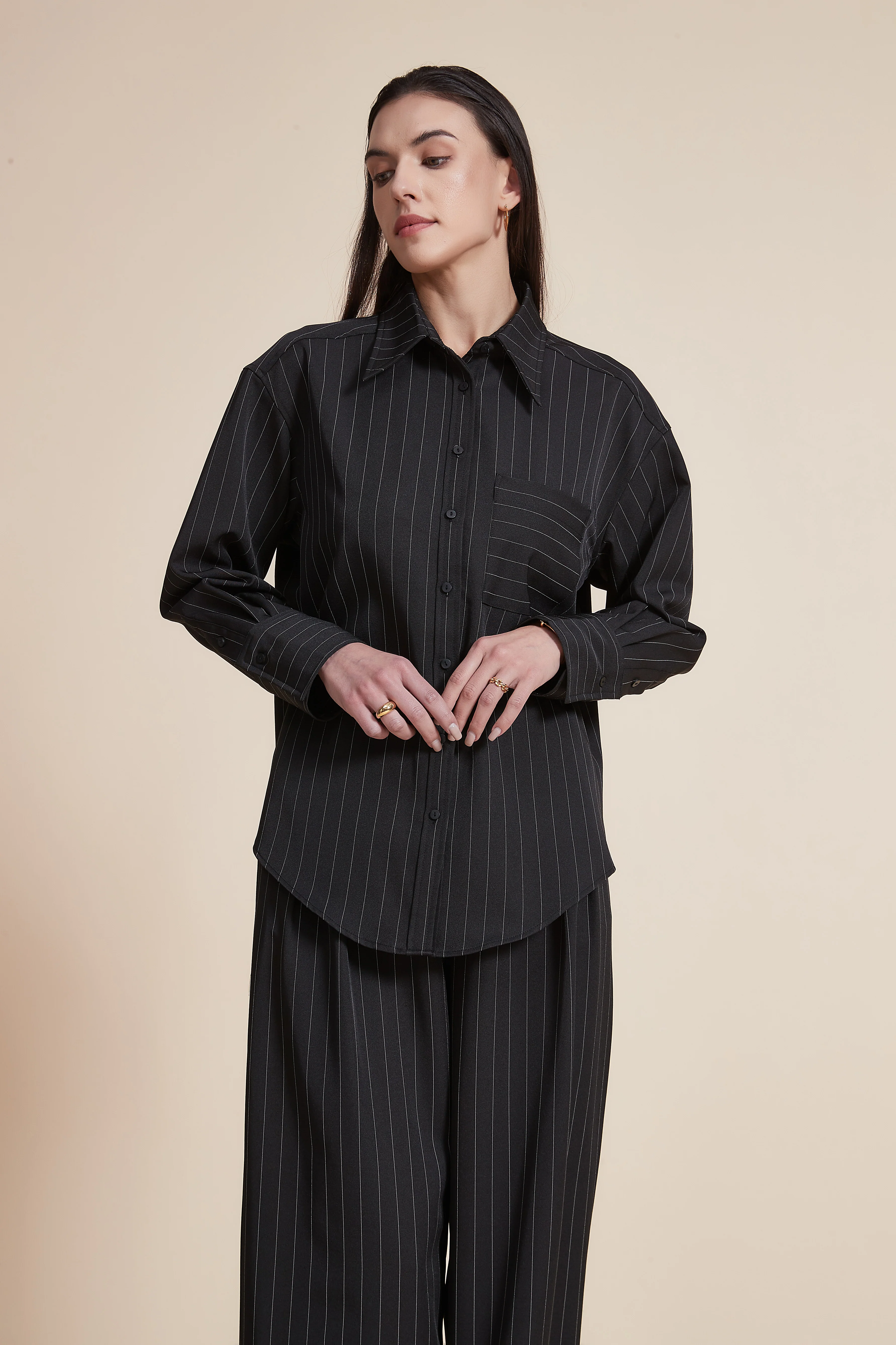 Long Sleeve Shirt Design Blouse - Image 2