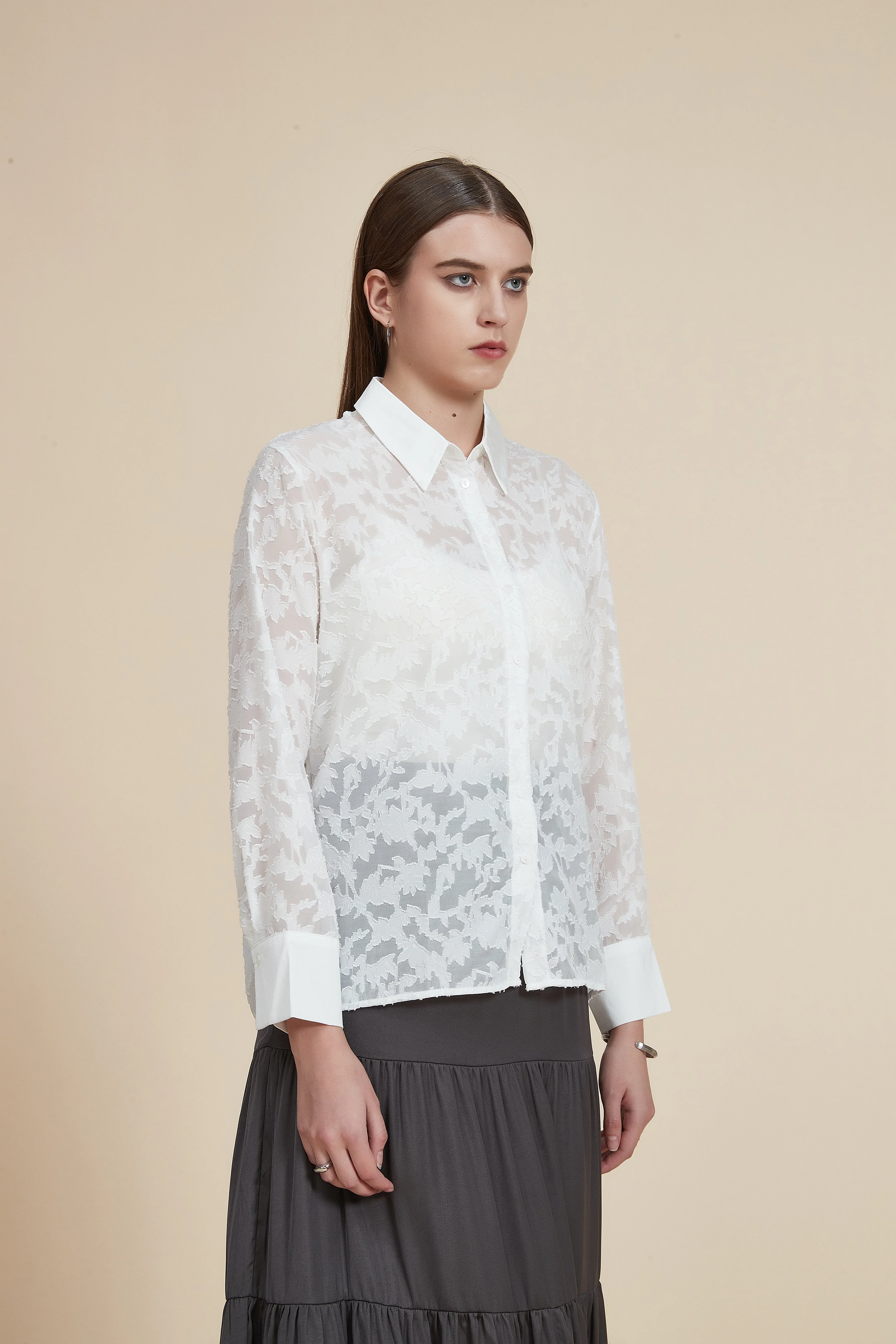 Long Sleeve Shirt Blouse - Image 4