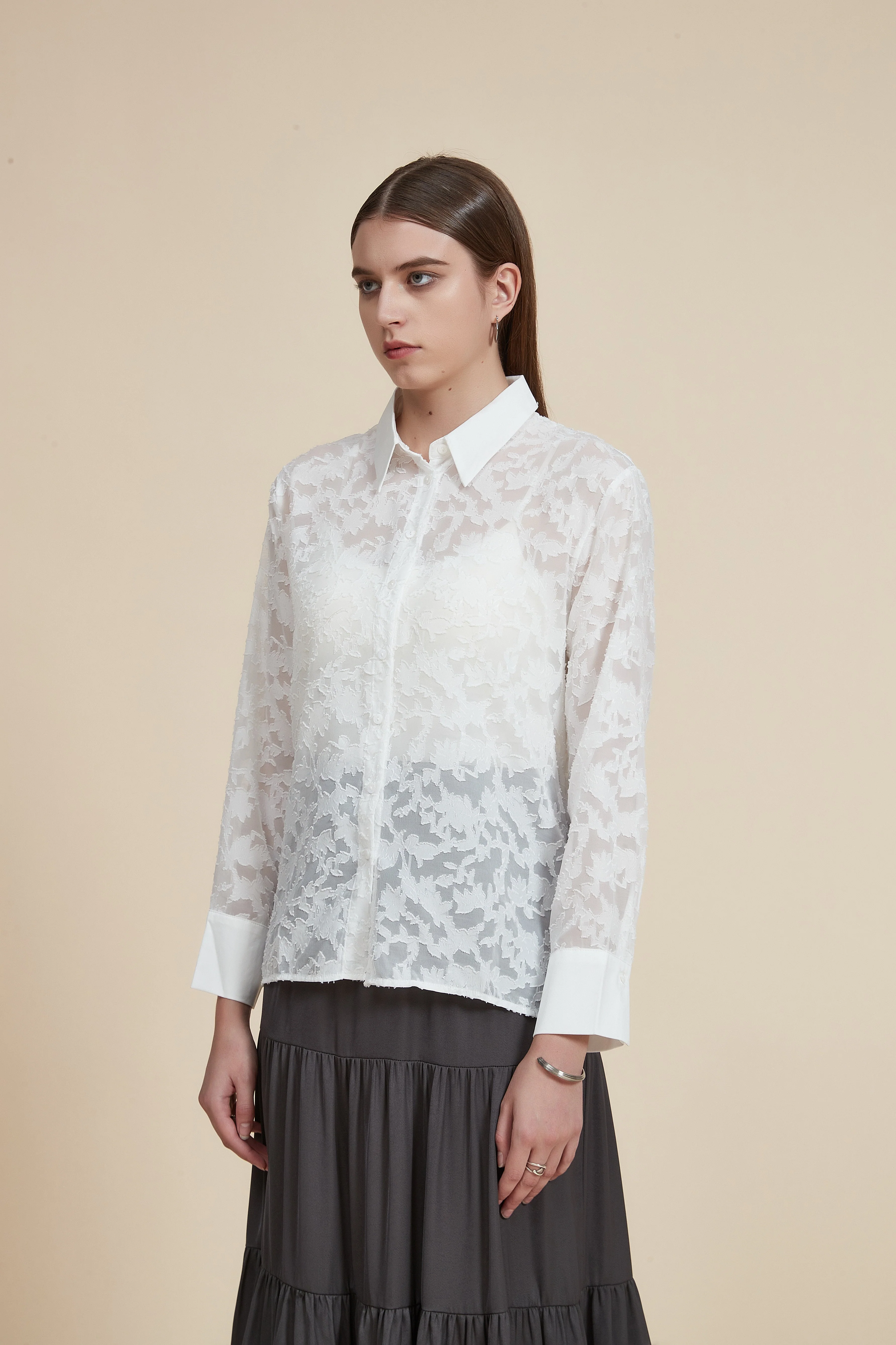 Long Sleeve Shirt Blouse - Image 5