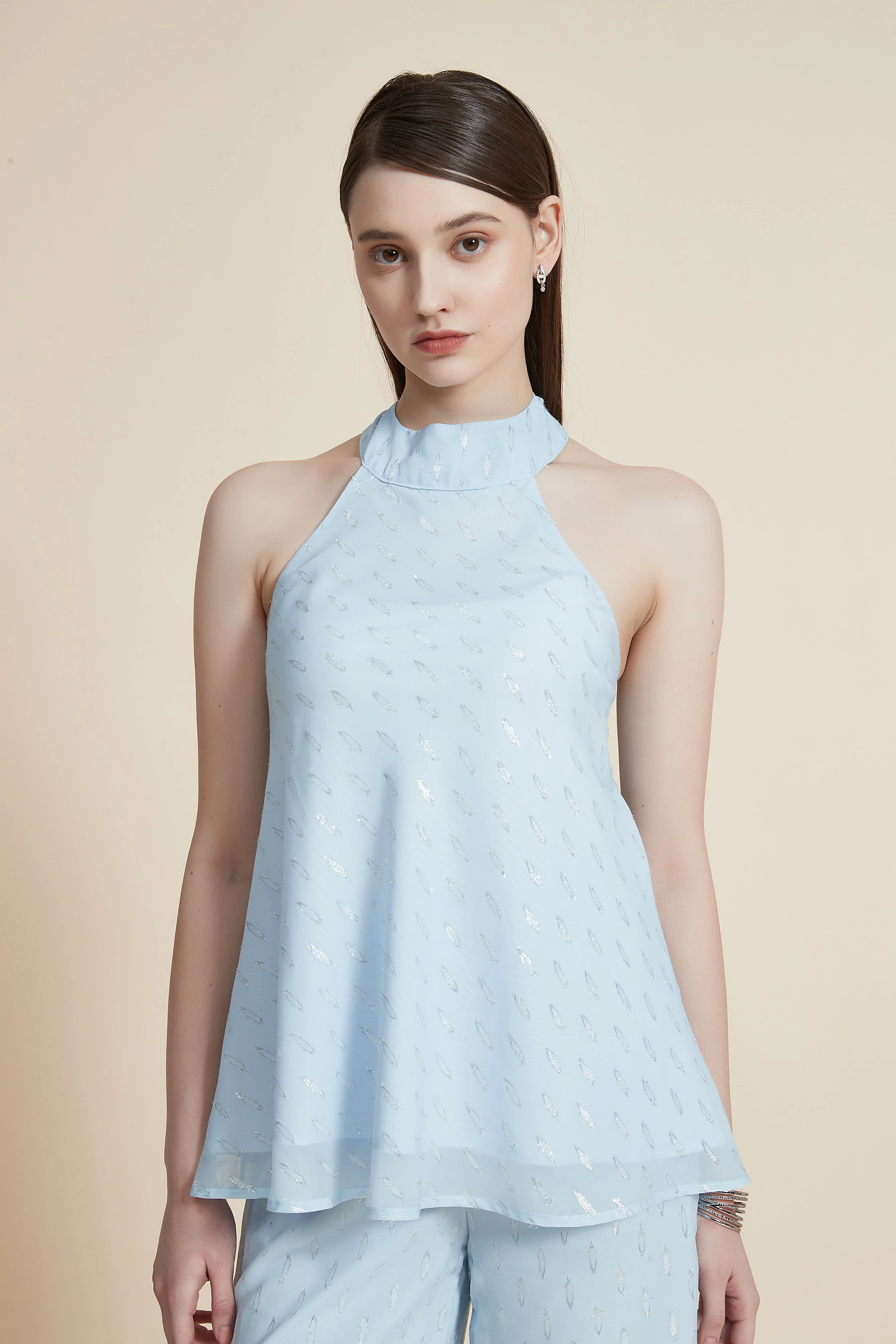 Sleeveless round neck blouse - Image 5