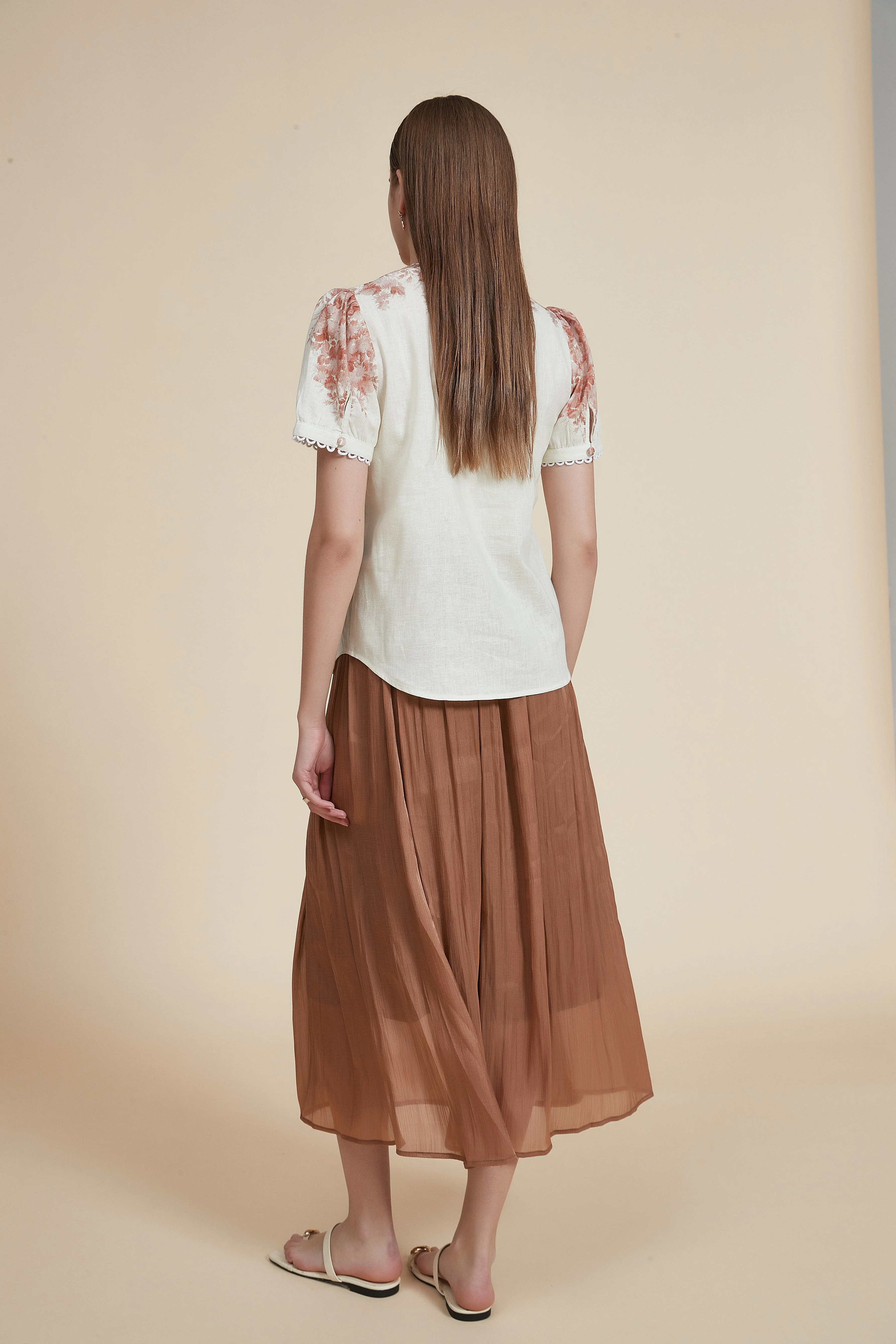 Waist-Length Half-Sleeve Blouse - Image 6