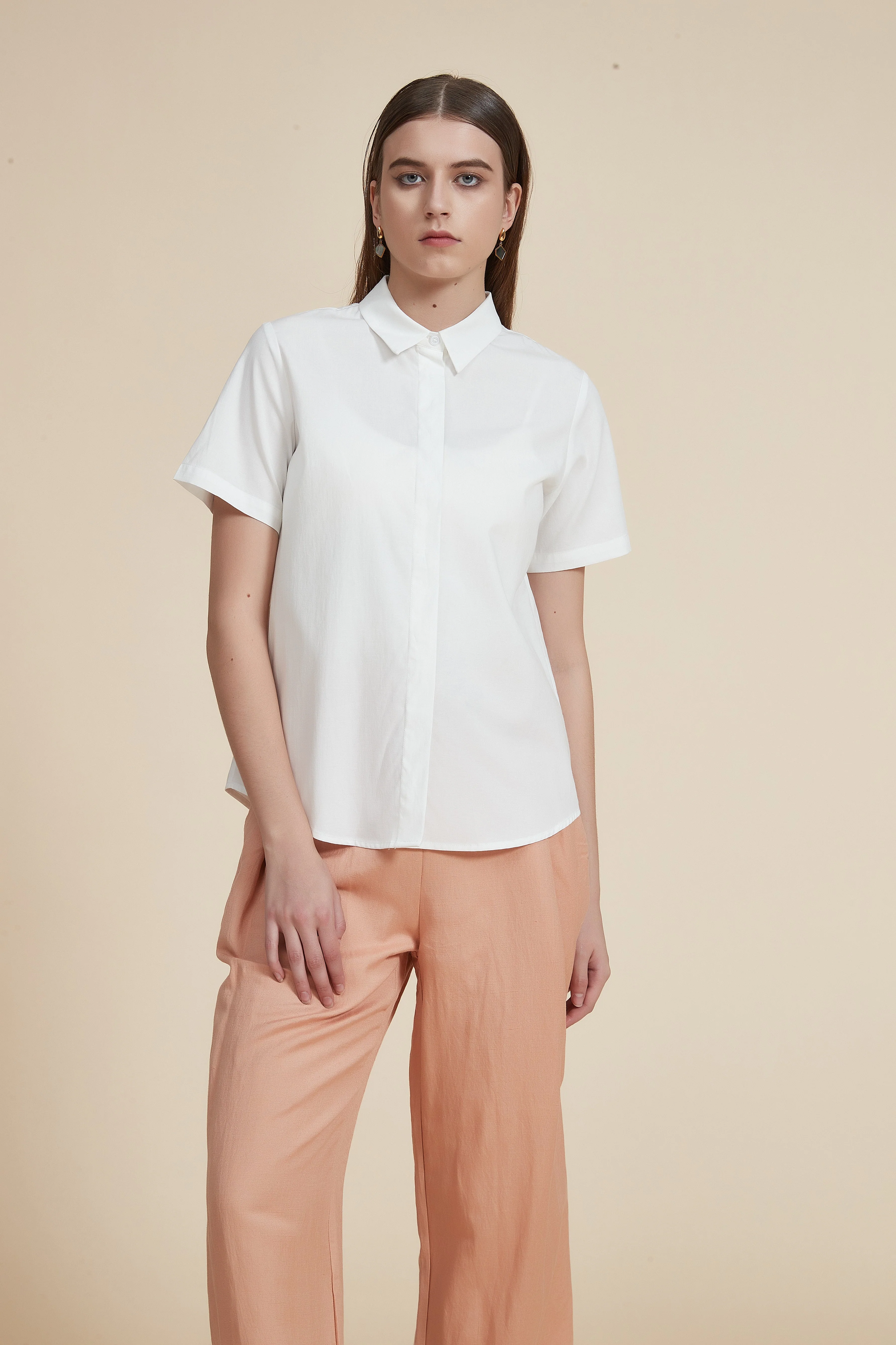 Plain half sleeve shirt